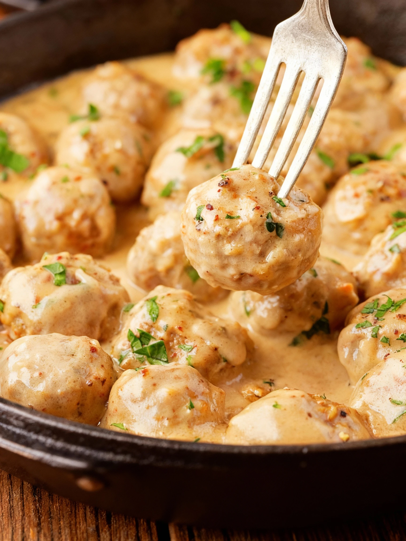 This Swedish Meatballs recipe is the ultimate comfort food dish finished