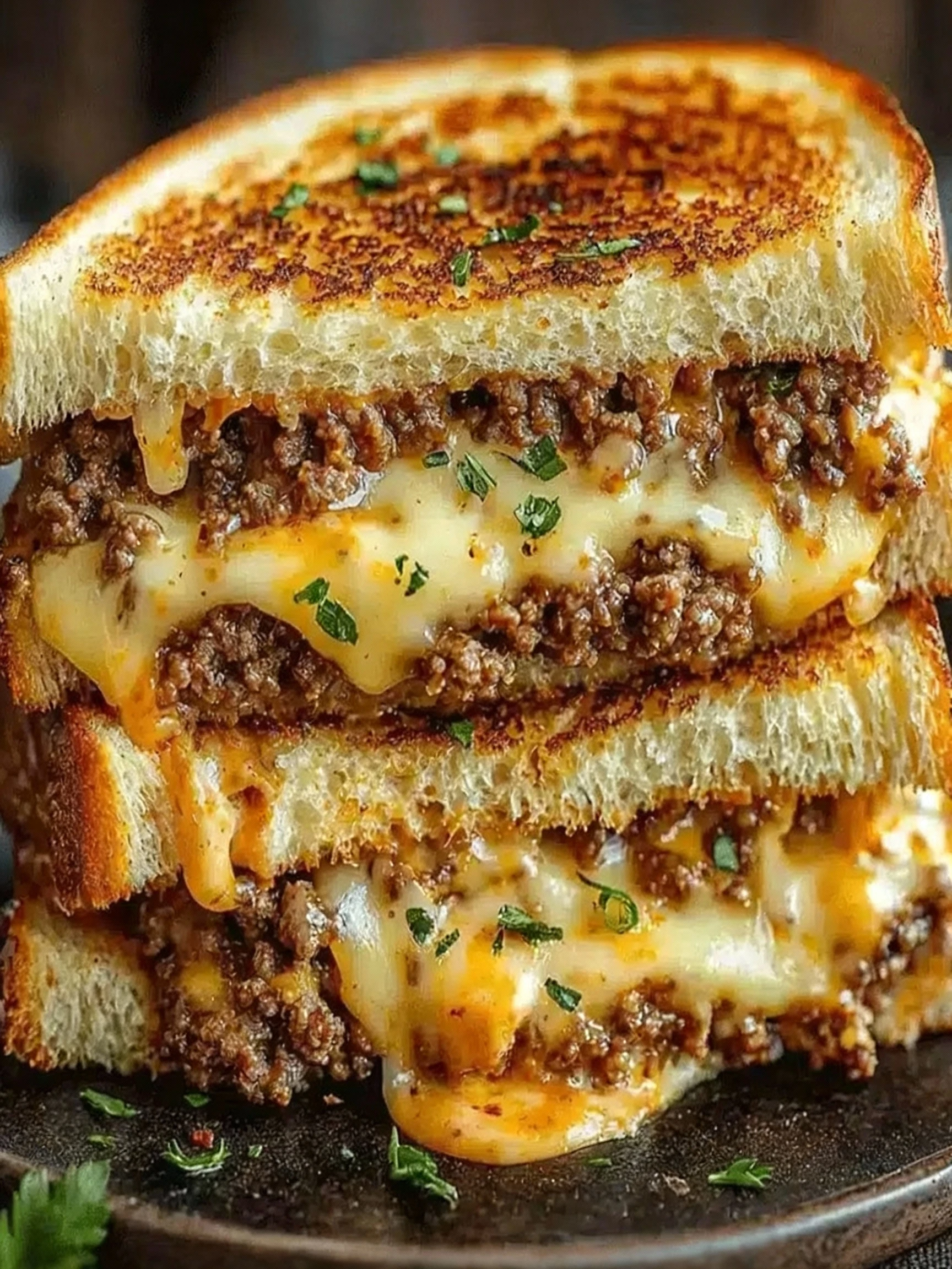 Ultimate Cheesy Ground Beef Melt finished