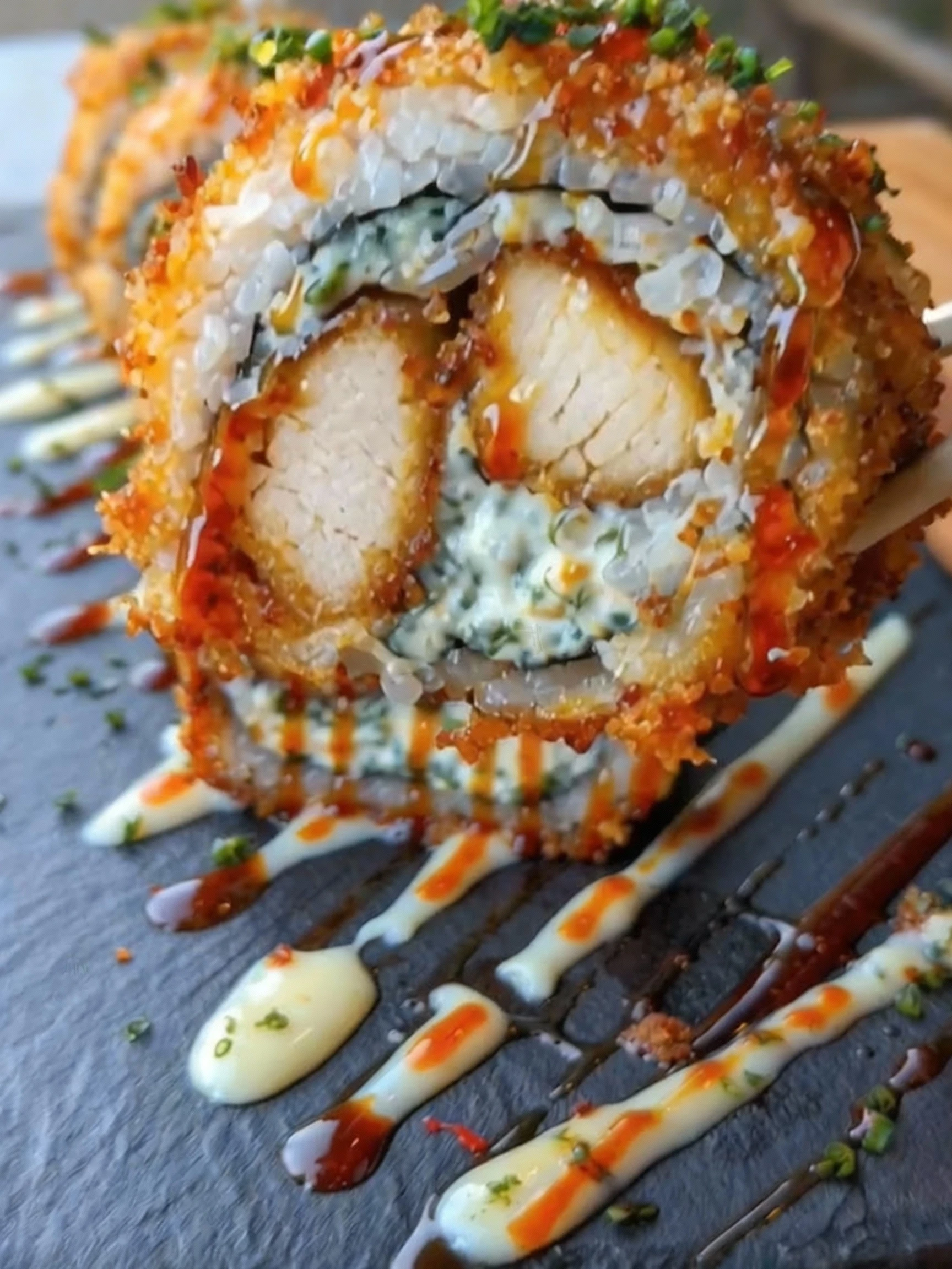 30-Min Crispy Chicken Tempura Roll finished