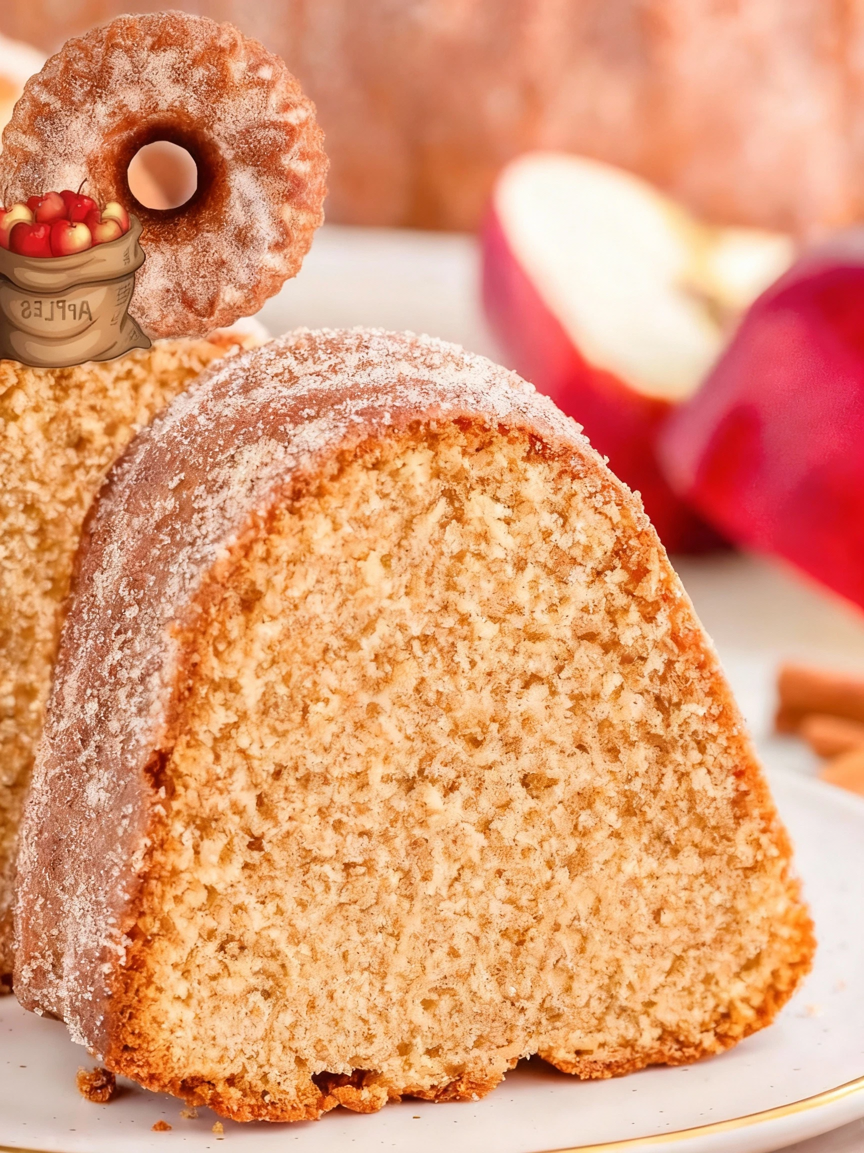 Apple Cider Donut Cake finished