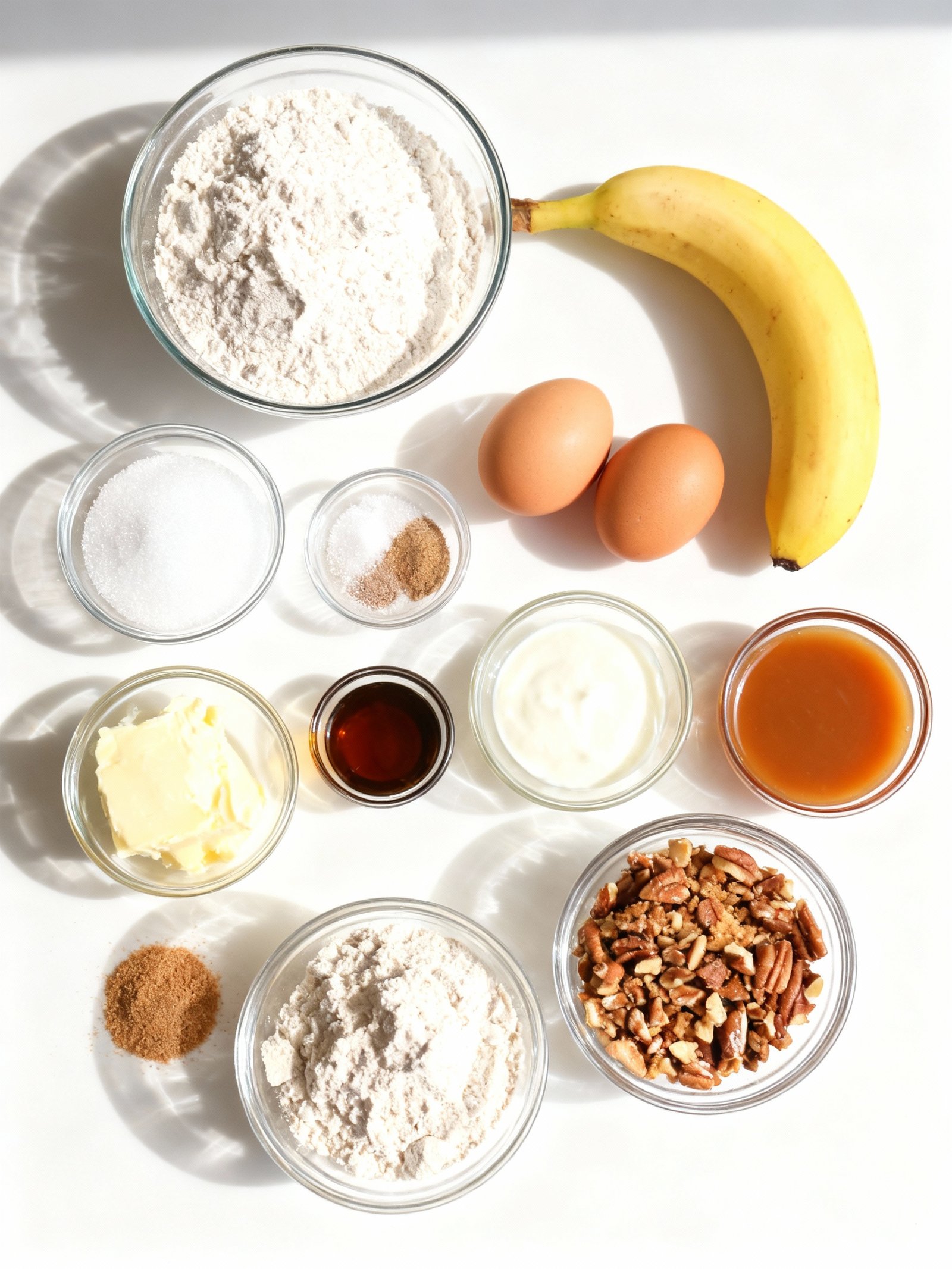 Banana Pecan Caramel Cake Recipe ingredients