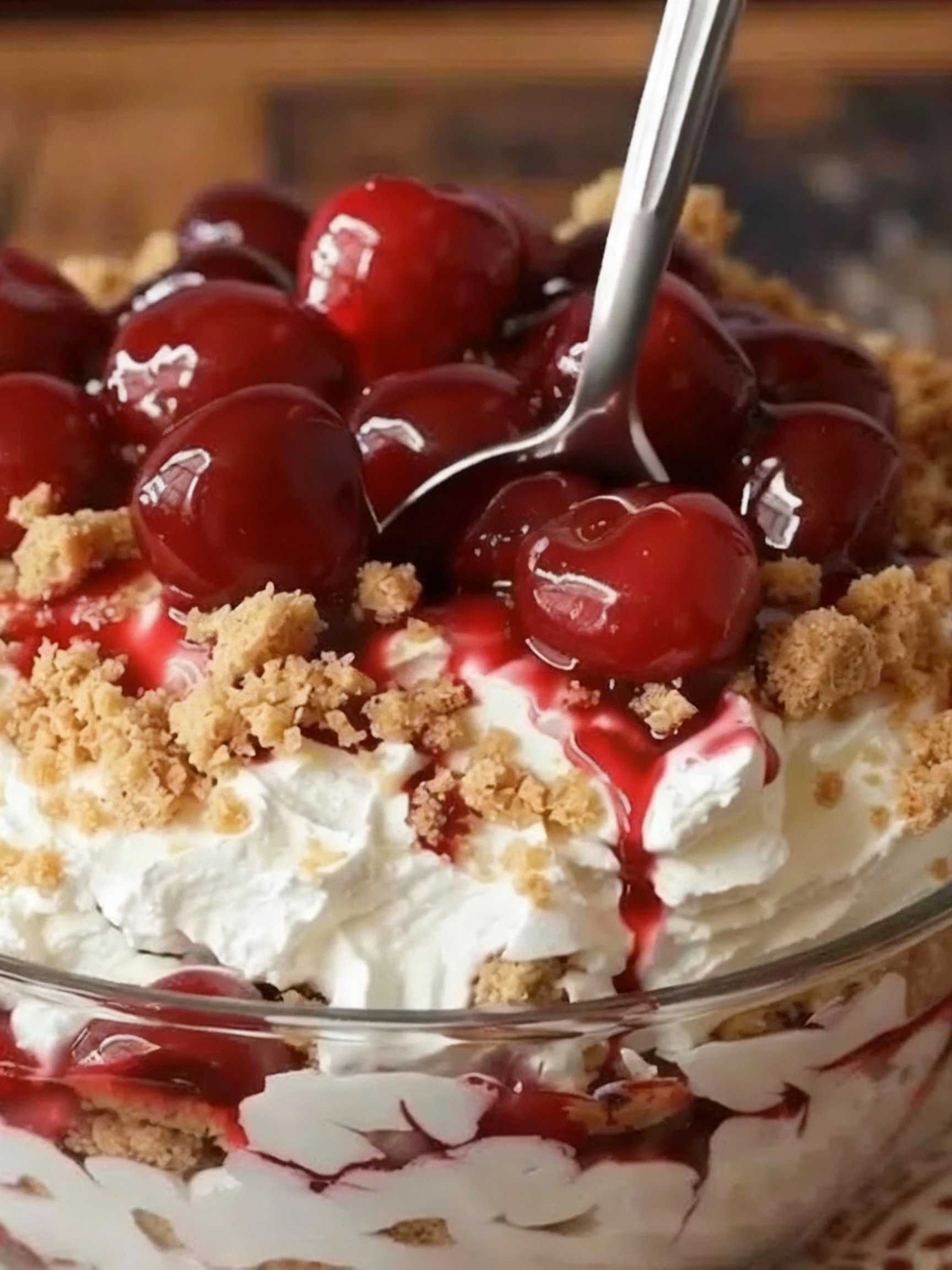 Best Cherry Cheesecake Fluff Recipe finished
