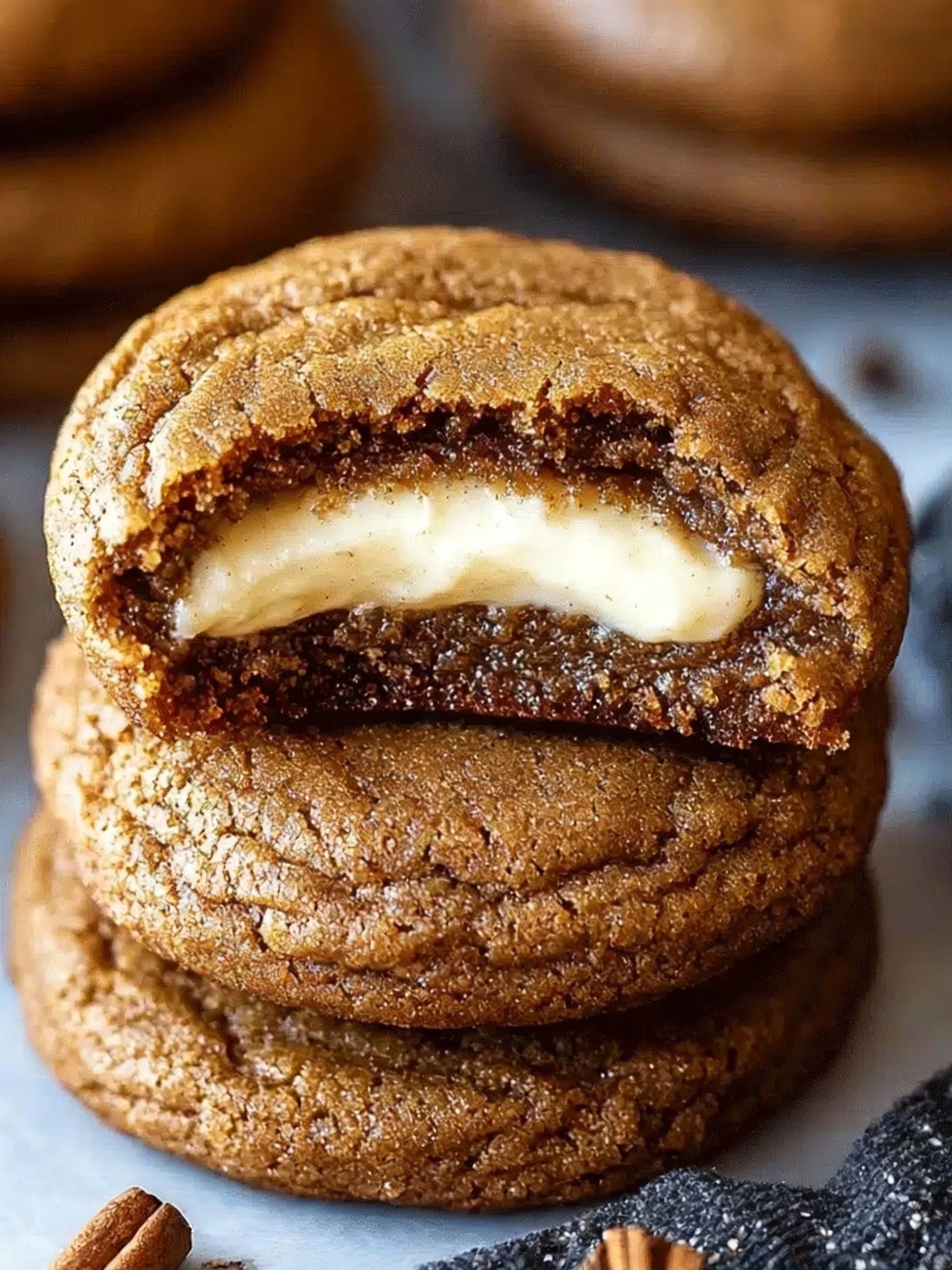 Best Gingerbread Cheesecake Cookies finished