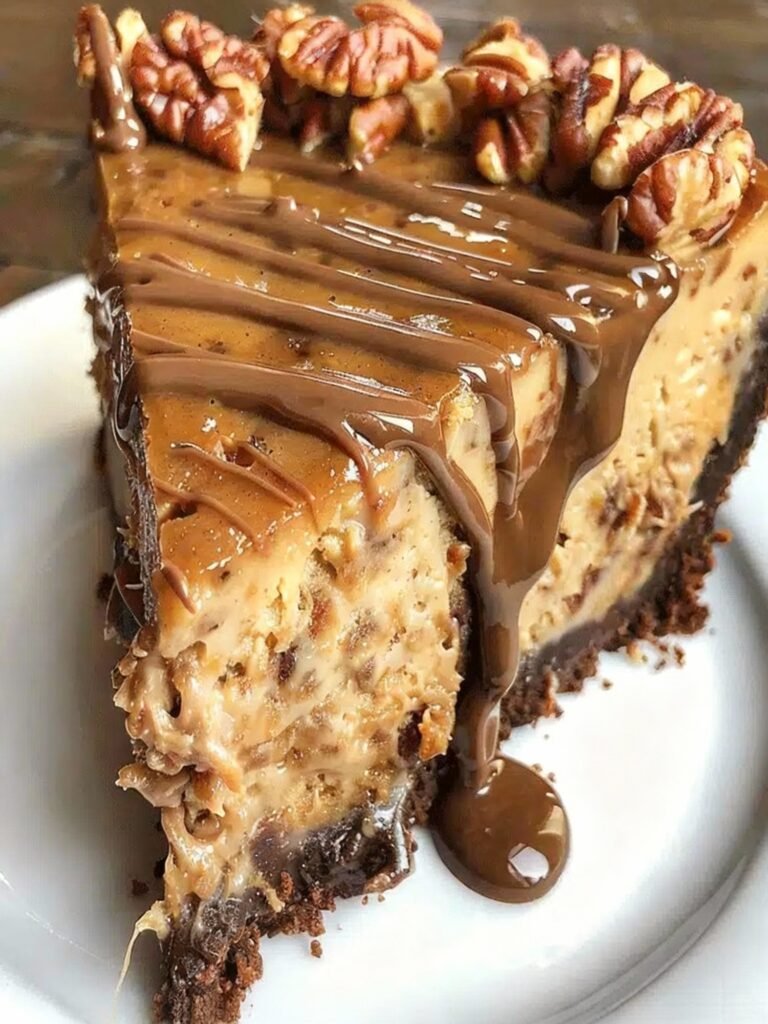 Caramel Pecan Chocolate Cheesecake Recipe