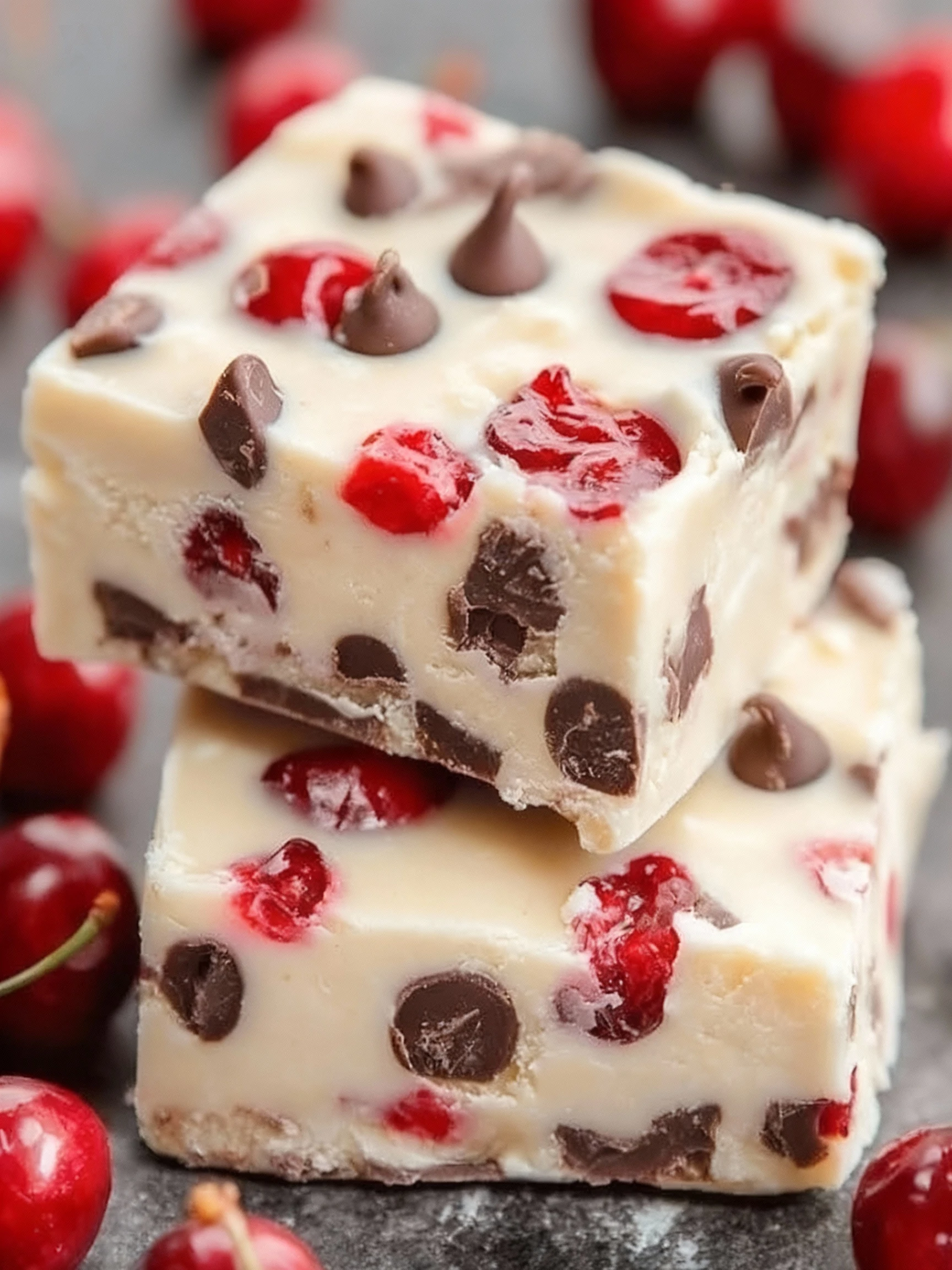 Irresistible Cherry Garcia Fudge Recipe finished