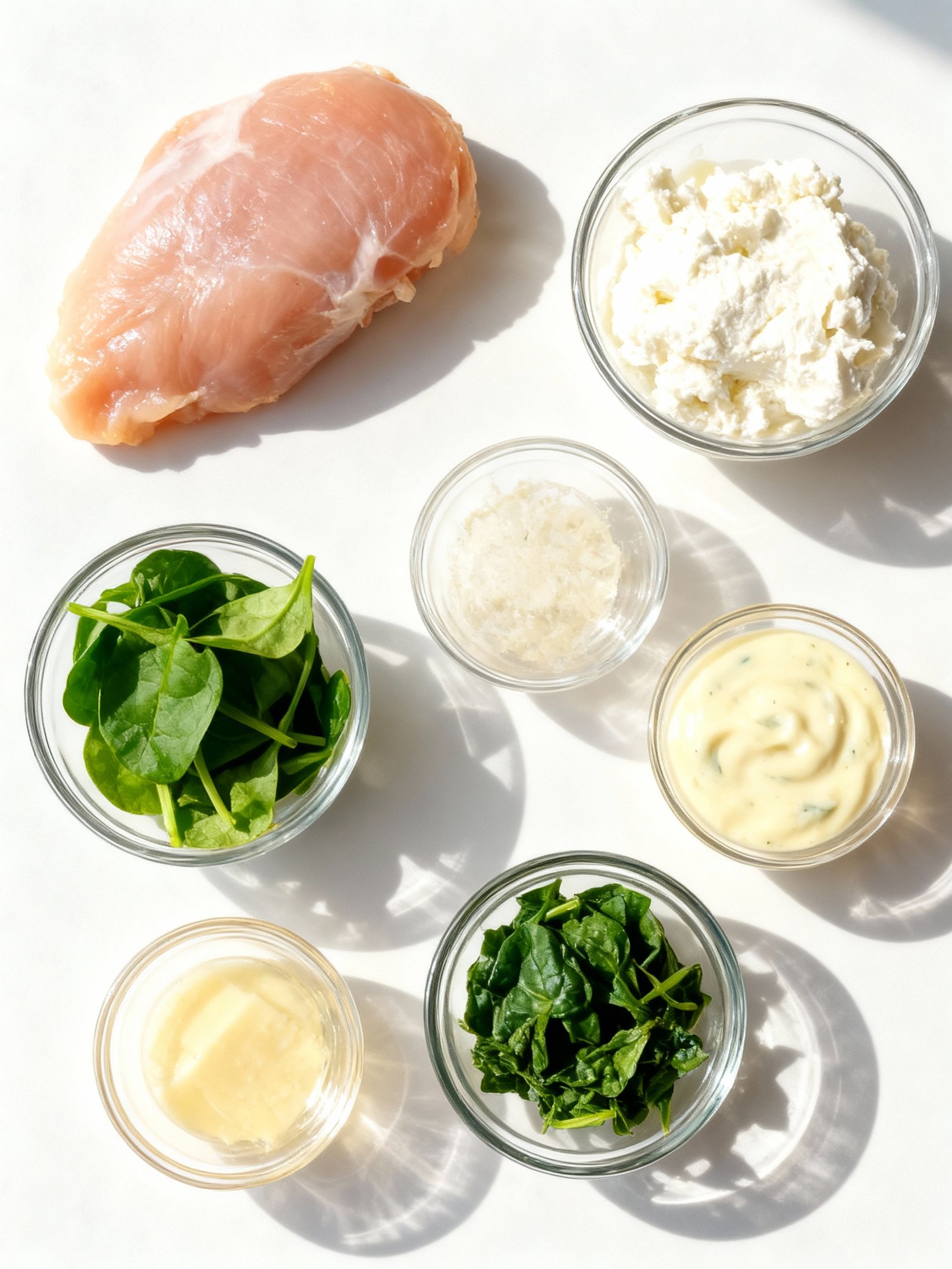 CHICKEN RICOTTA MEATBALLS WITH SPINACH ALFREDO SAUCE ingredients
