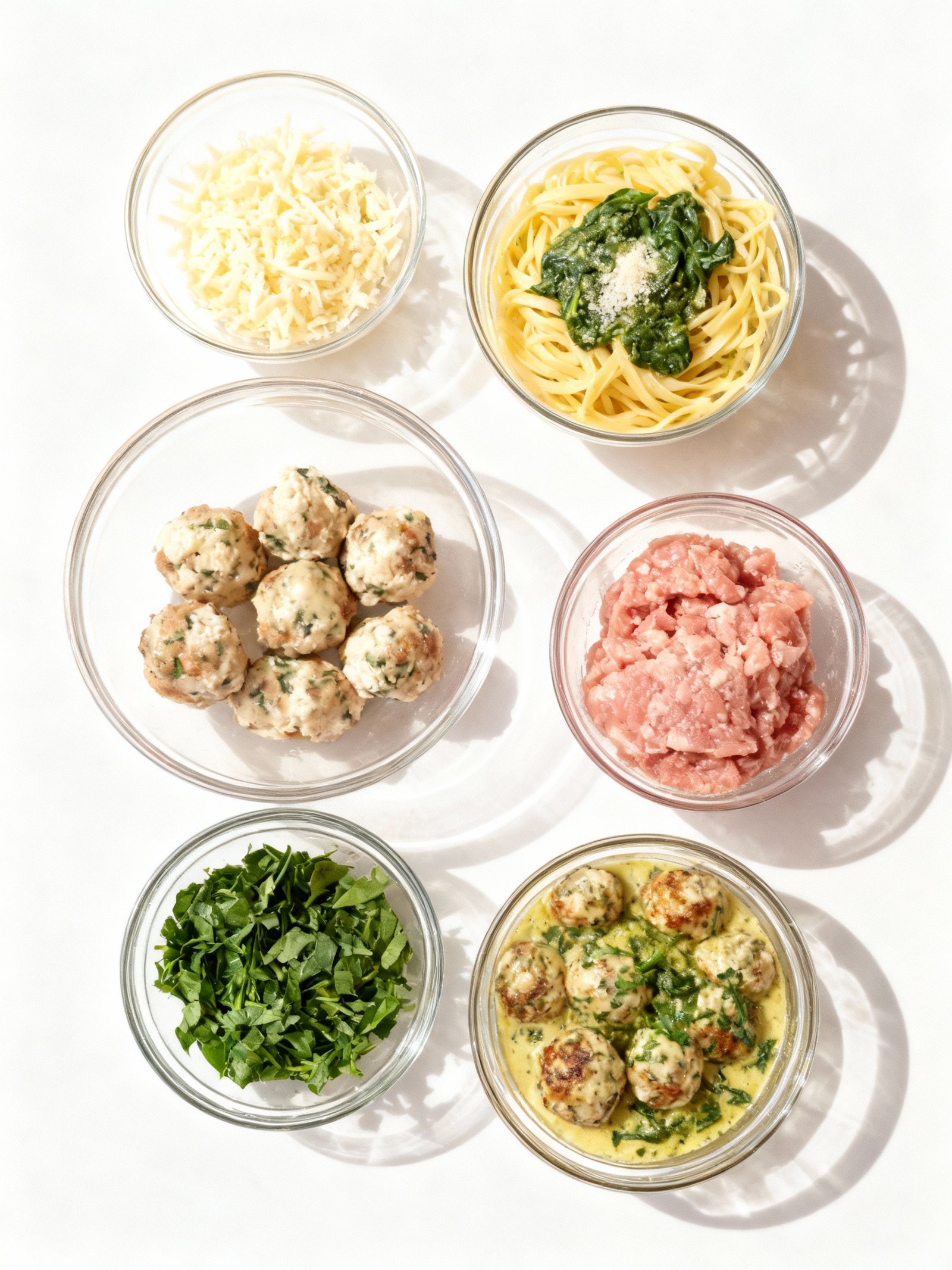 Chicken Ricotta Meatballs with Spinach Alfredo Sauce ingredients