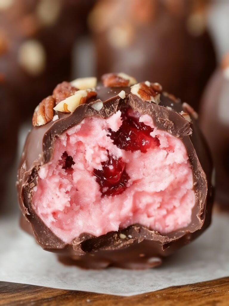 Chocolate Maraschino Cherry Coconut Truffles Recipe