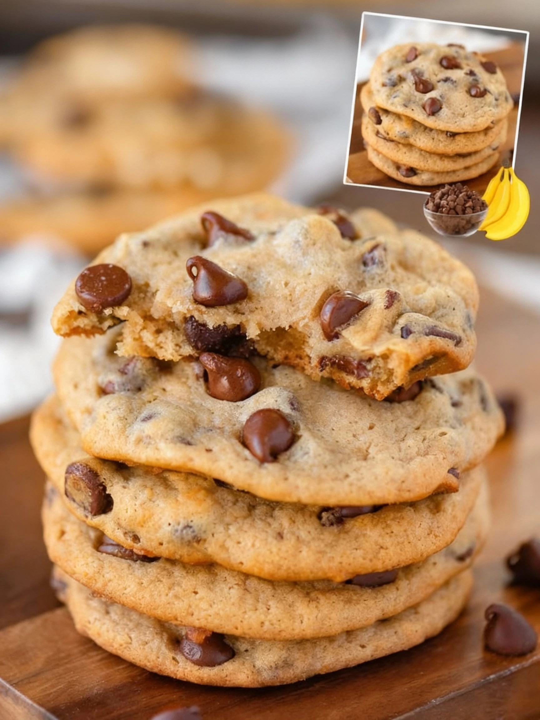 Chocolate Chip Banana Cookies finished