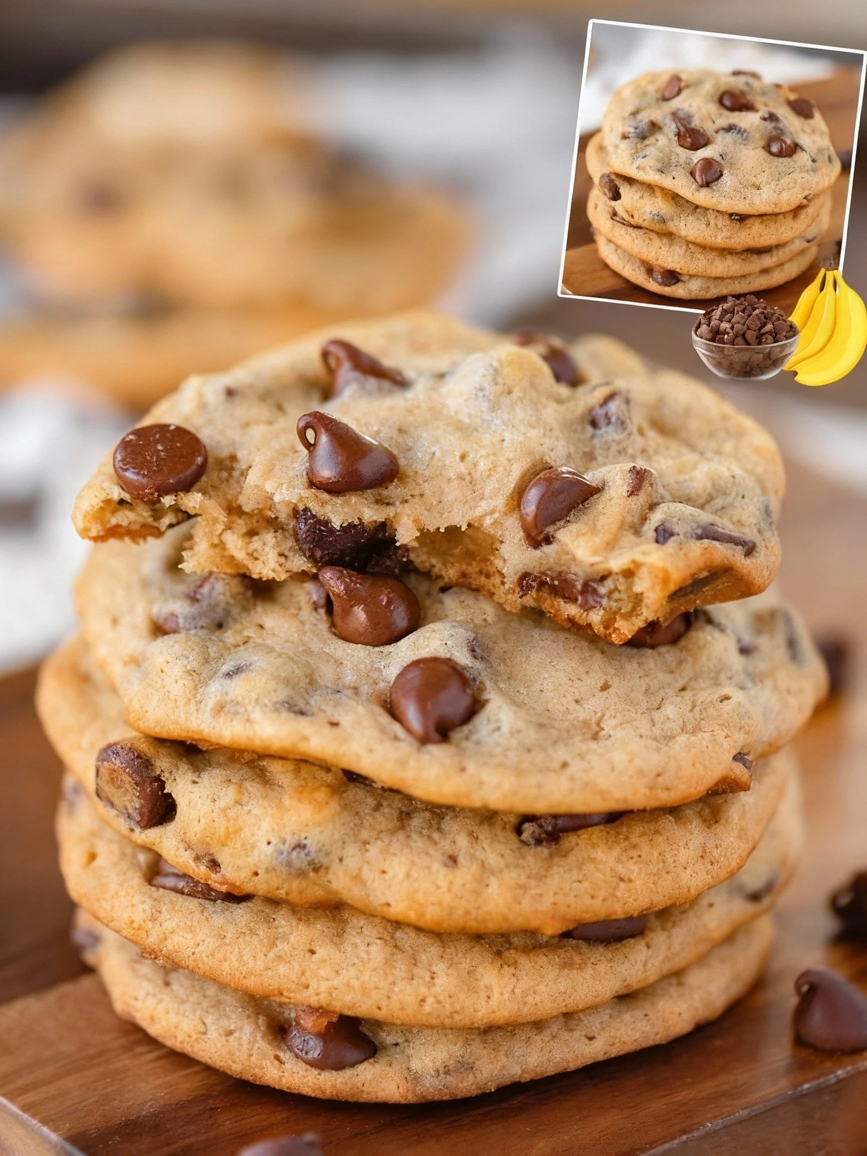 Chocolate Chip Banana Cookies finished