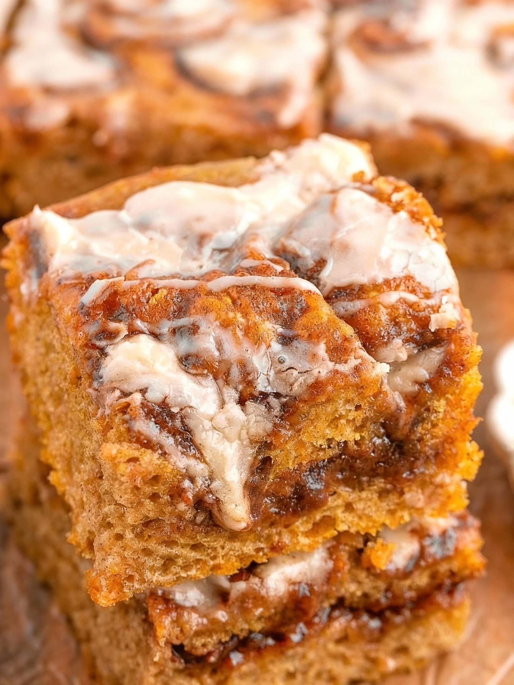 Soft, fluffy focaccia meets gooey cinnamon roll goodness. This Cinnamon Roll Pumpkin Focaccia is the ultimate comfo... finished