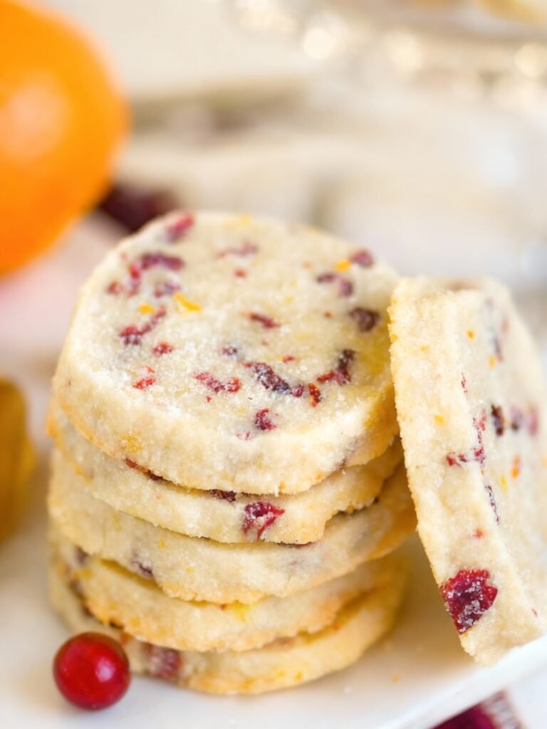 Cranberry Orange Shortbread Cookies Recipe