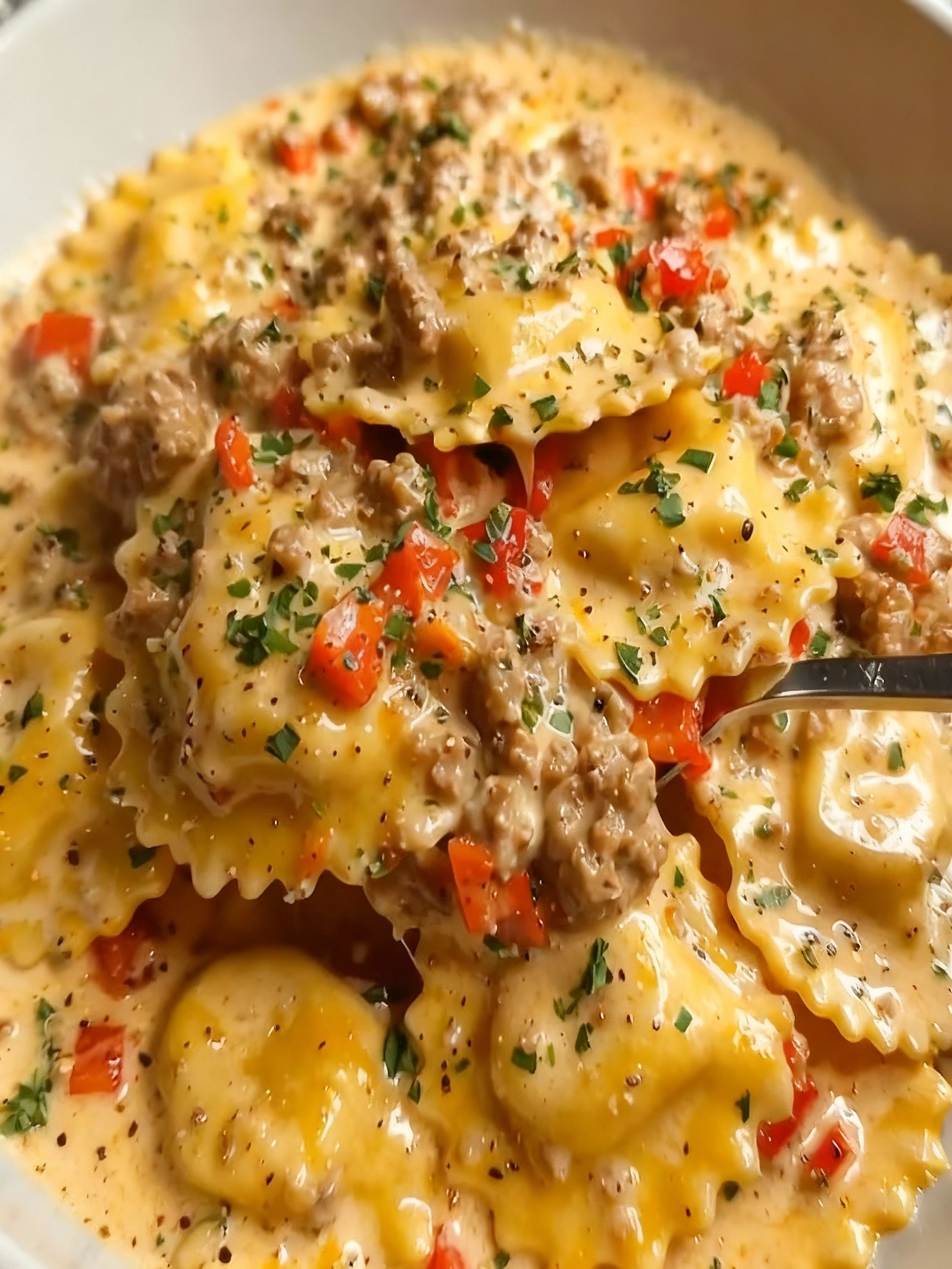 Creamy Cajun Sausage Ravioli Recipe