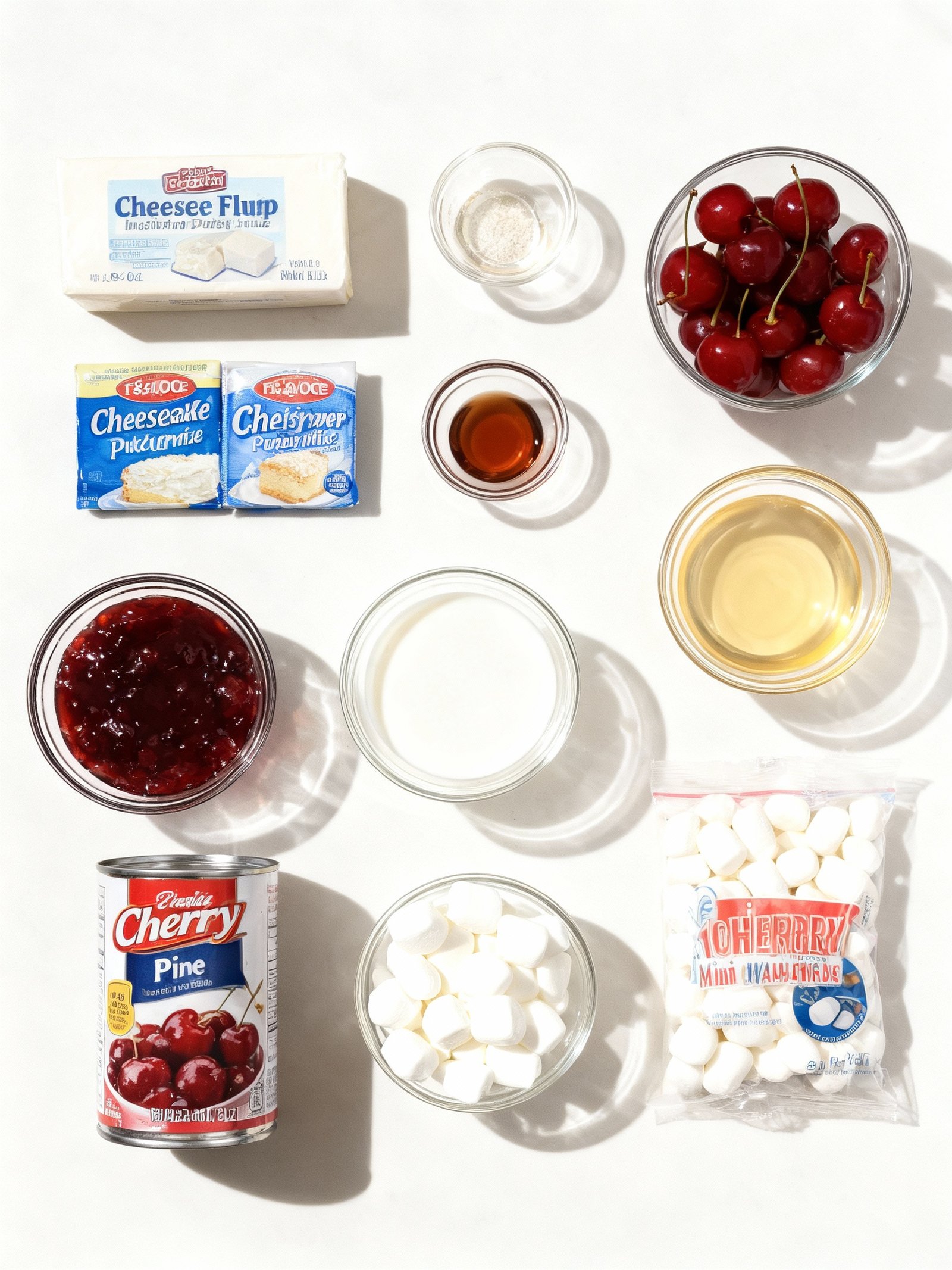 Delectable Cherry Cheesecake Fluff ingredients