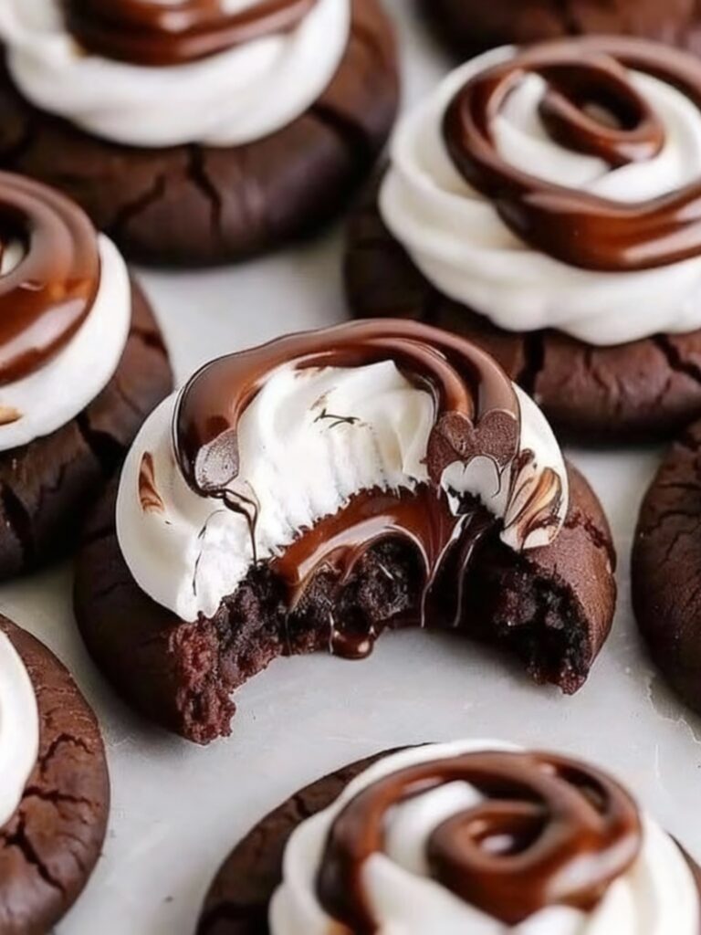 Double Chocolate Marshmallow Cookies Recipe