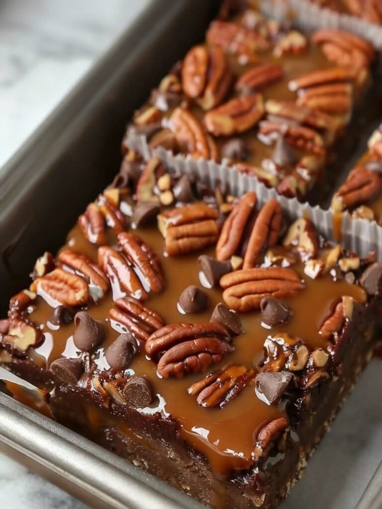 Caramel Pecan Turtle Bars Recipe