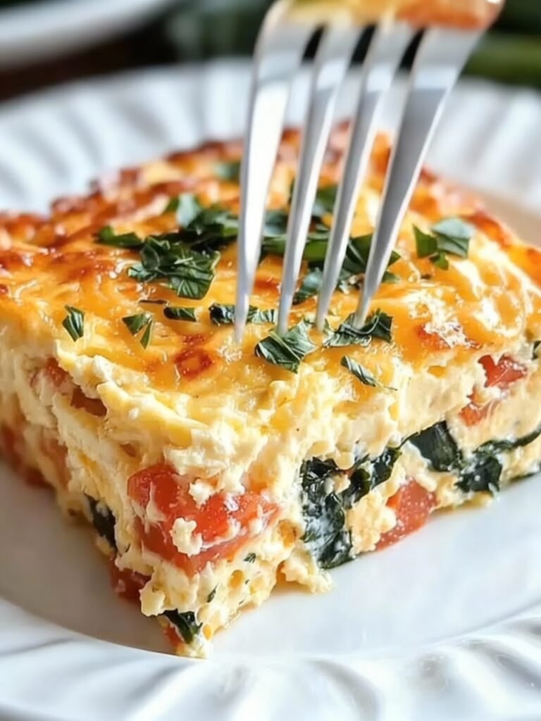 Fluffy Cottage Cheese Egg Bake Recipe