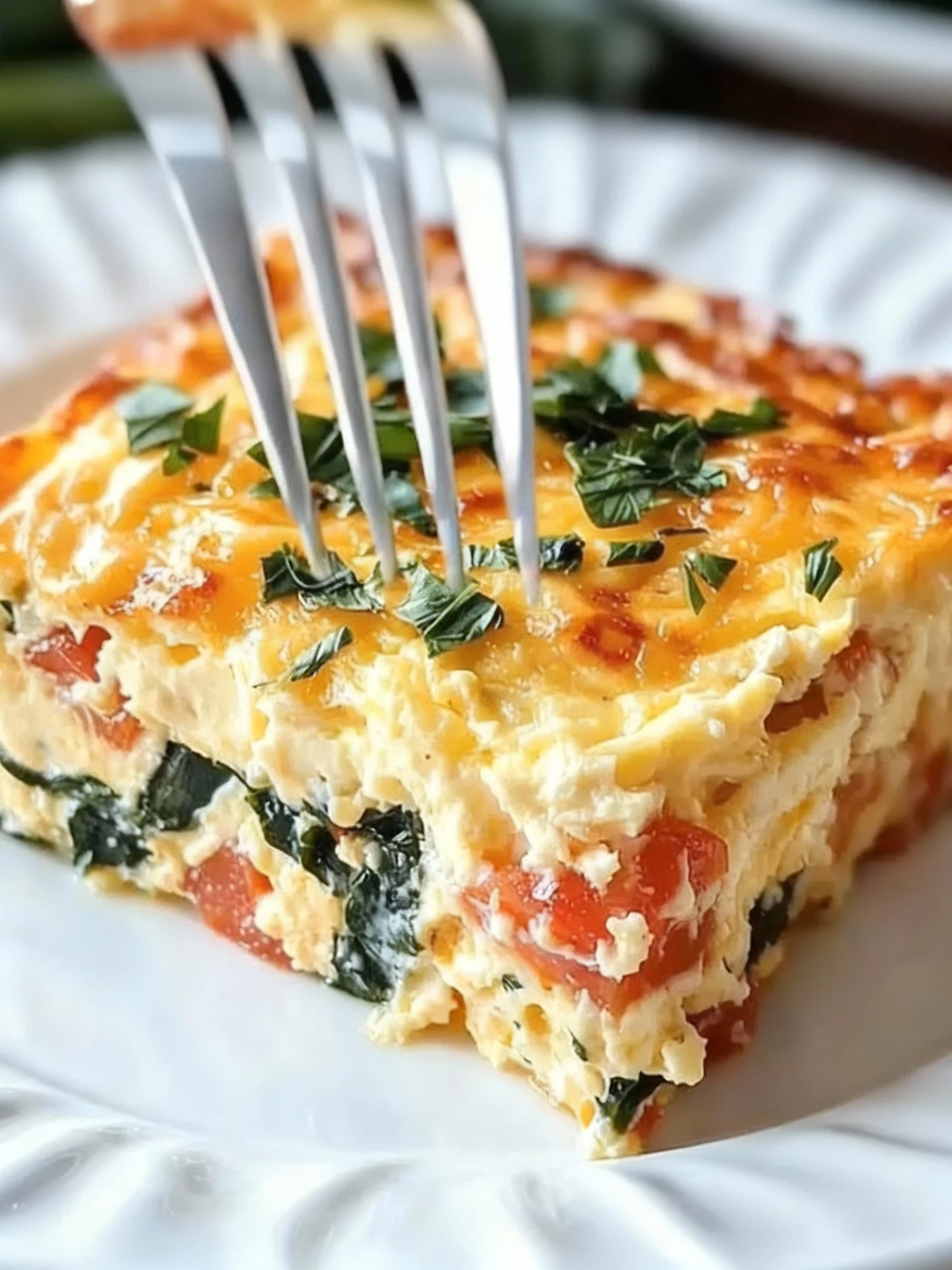 Fluffy Cottage Cheese Egg Bake finished