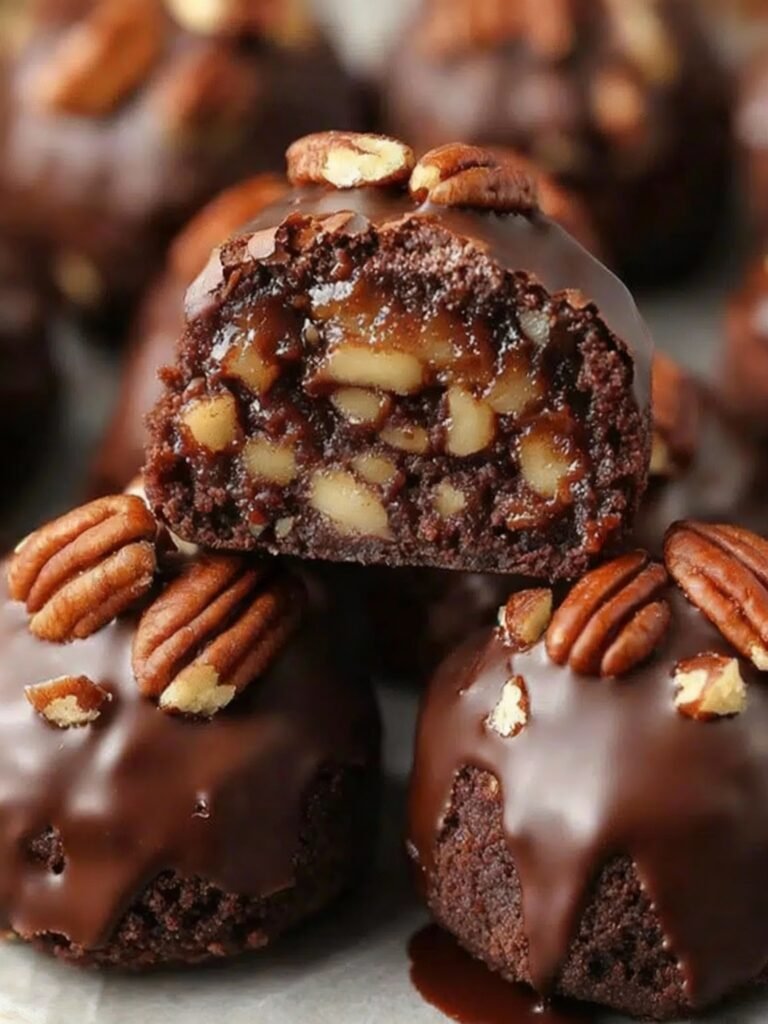 Gooey Pecan Pie Brownie Bombs Recipe