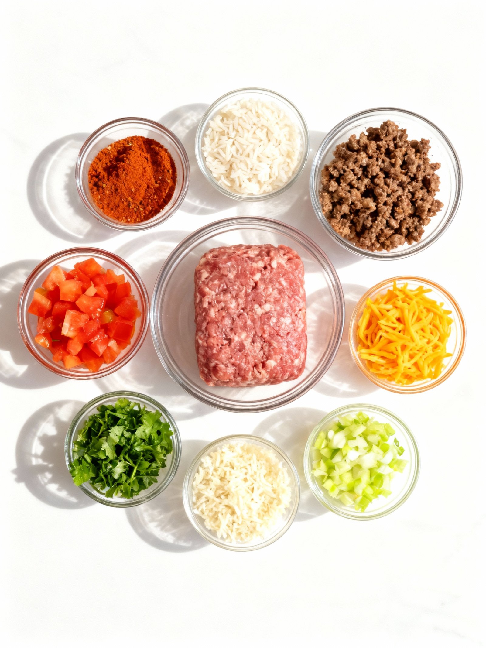 Ground Beef and Rice Casserole | Easy Dinner Idea ingredients