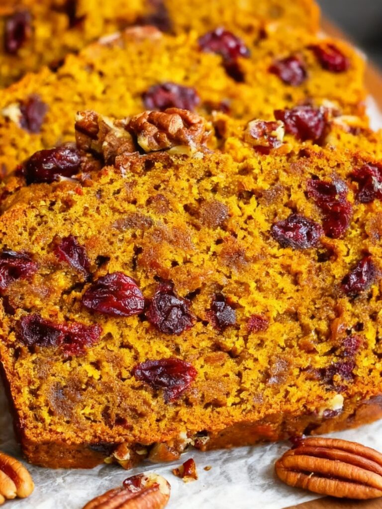 Cranberry Pecan Pumpkin Bread Recipe