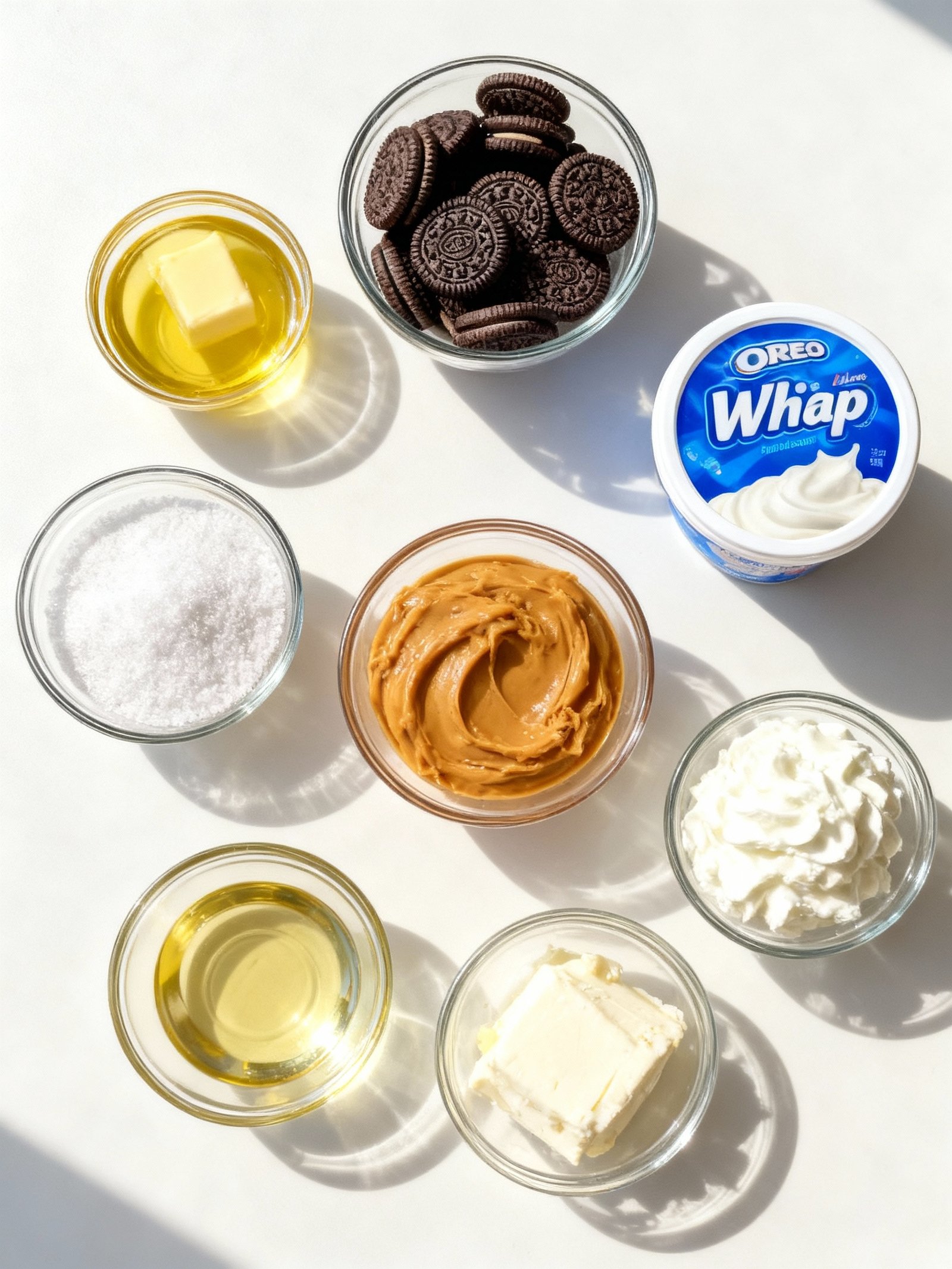 Homemade Chocolate Peanut Butter Pie ingredients