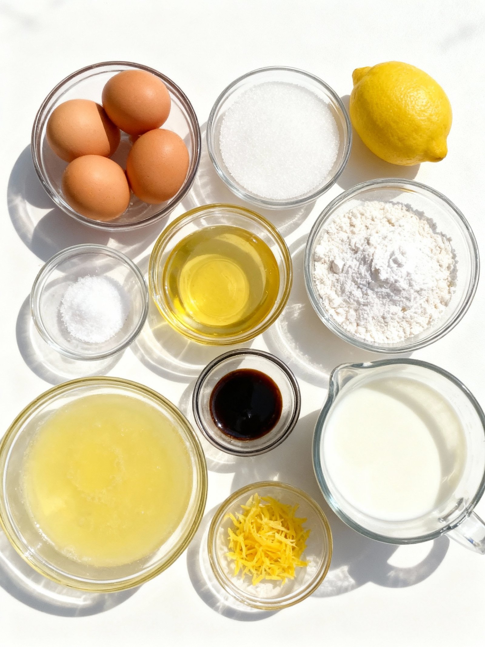 Irresistible Lemon Custard Cake ingredients