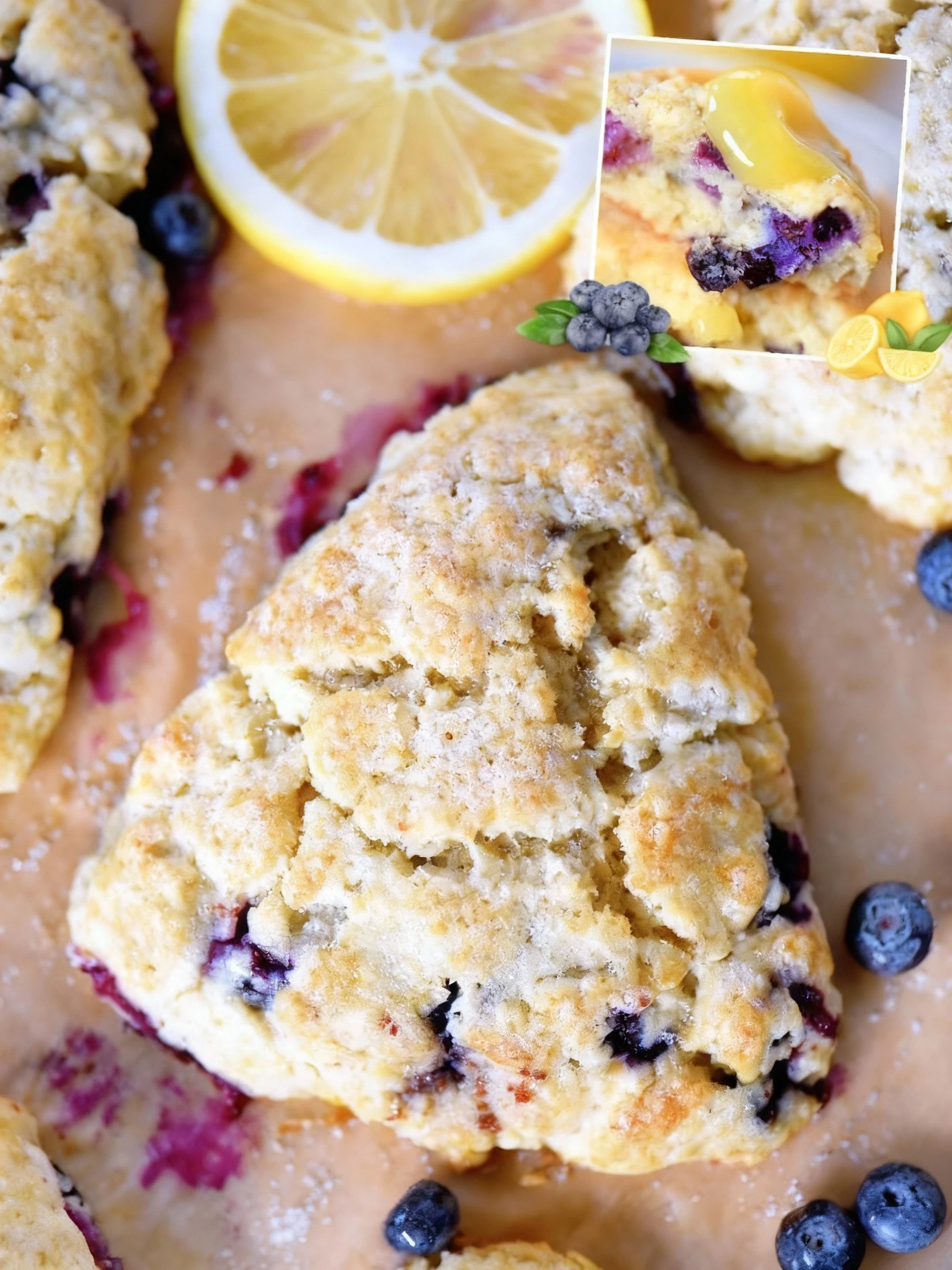 Lemon Blueberry Scones Fresh blueberries and loads of lemon zest add an irresistible freshness to these easy to mak finished