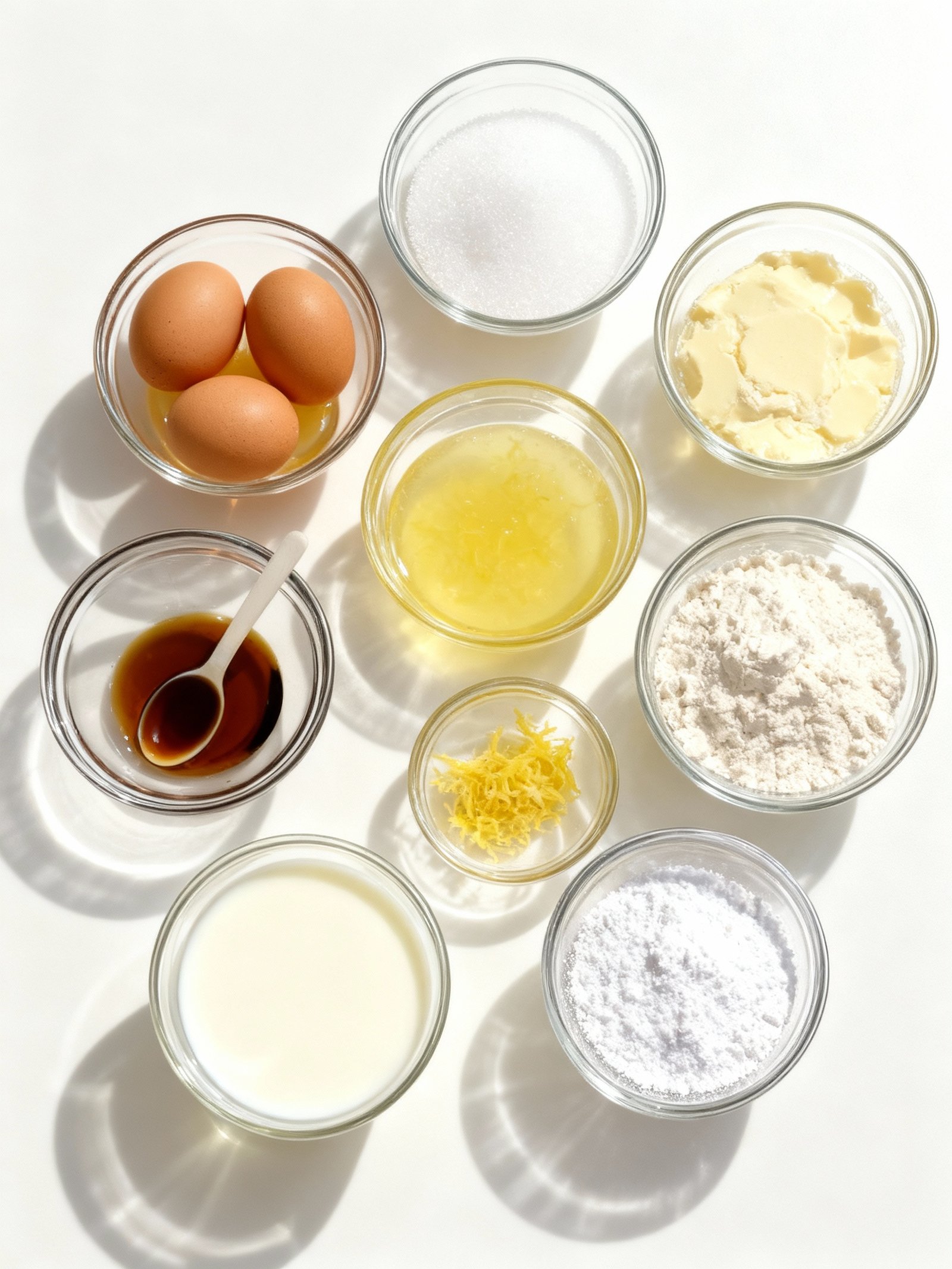 Lemon Custard Cake Recipe: Zesty, Creamy, and Delicious ingredients