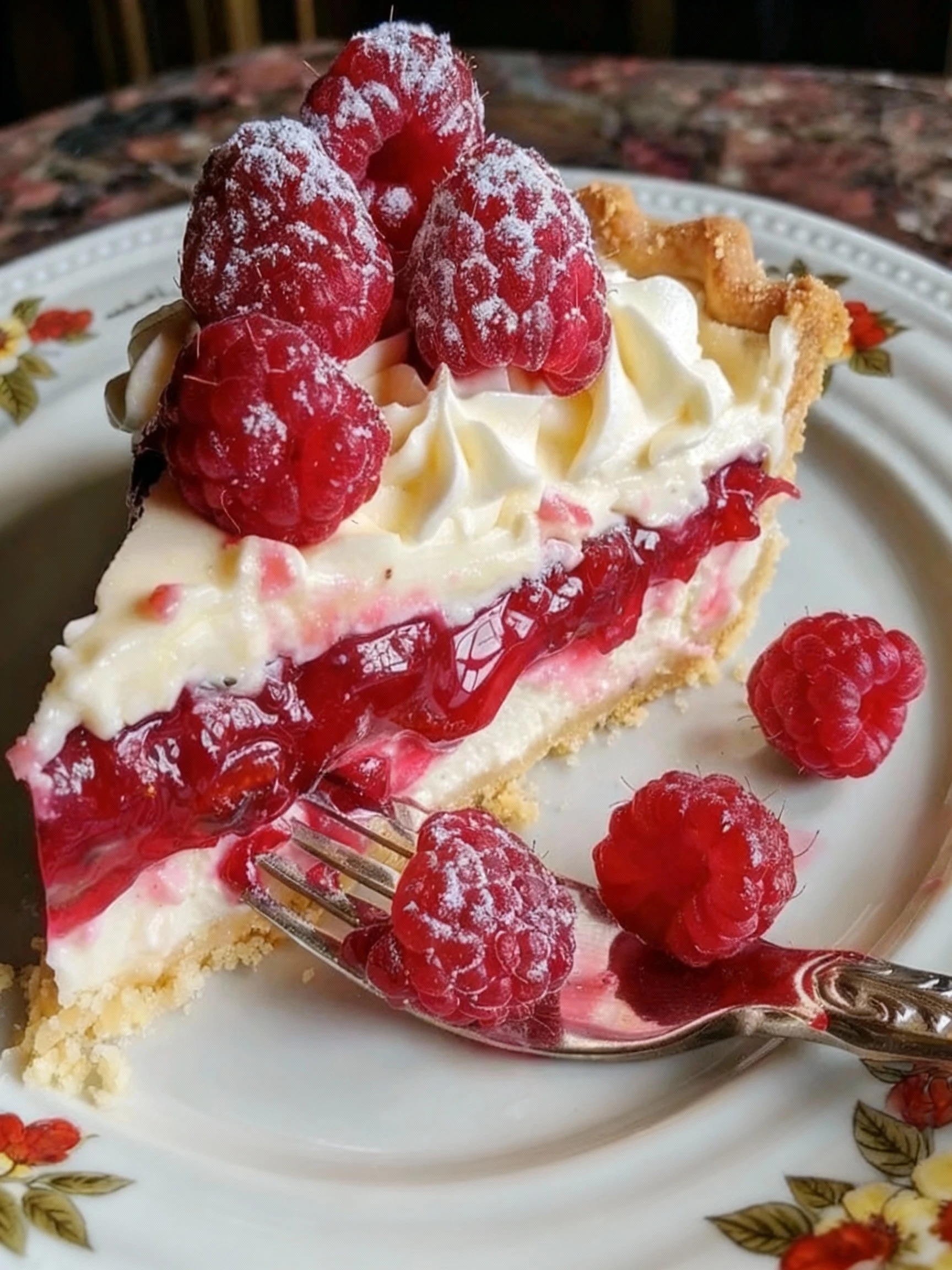 Whipping up a storm with our Lemon Raspberry Layered Pie today finished