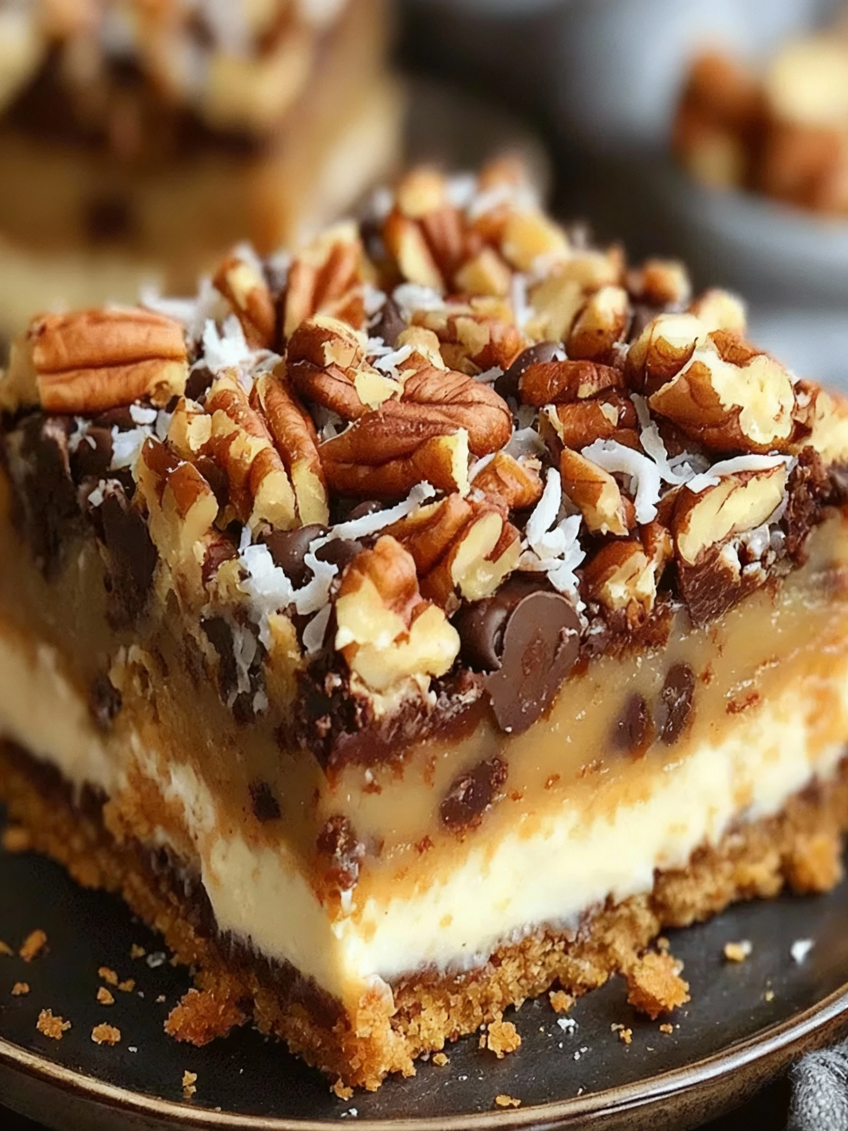 Magic Pecan Cheesecake Bars finished