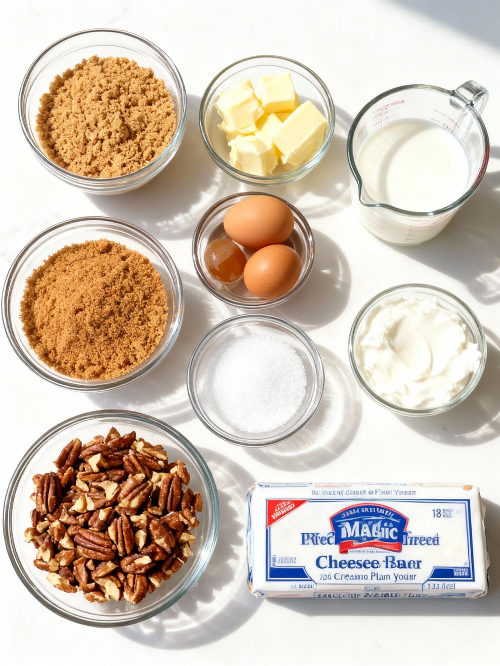 Magic Pecan Cheesecake Bars ingredients