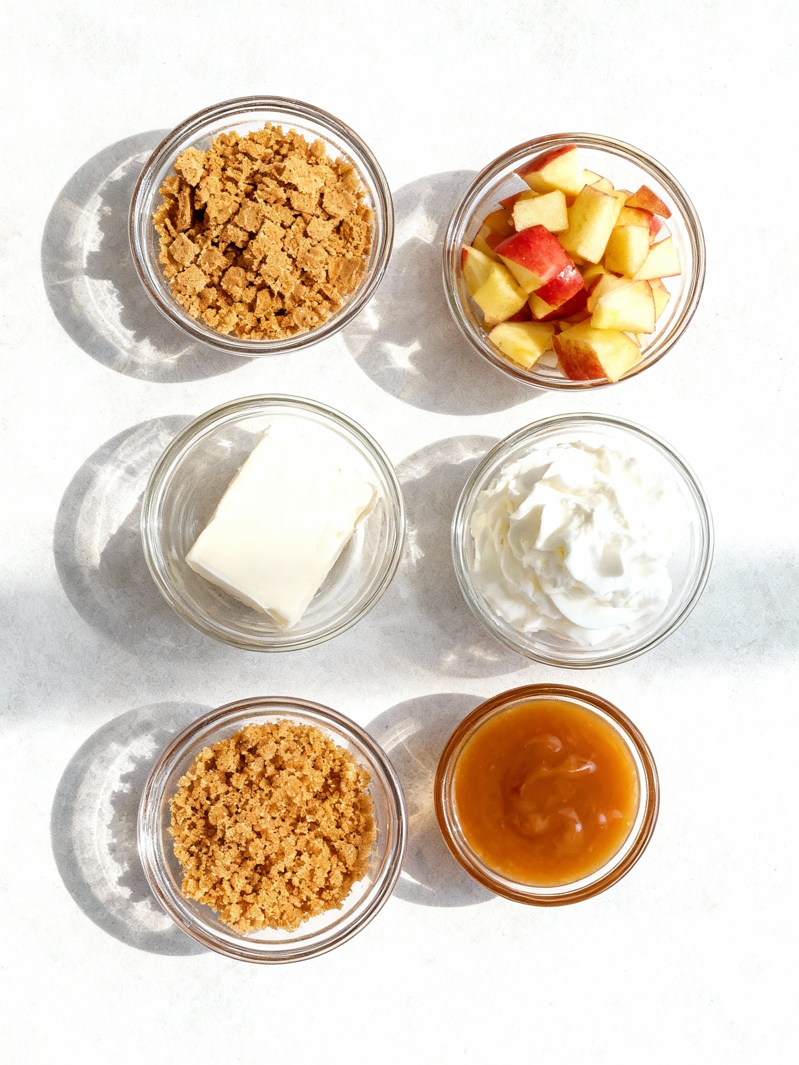 Irresistible Mini Caramel Apple Cheesecake Bites ingredients