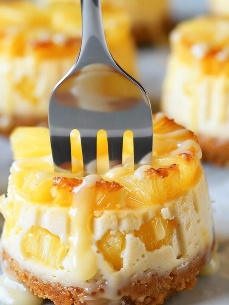 Mini Pineapple Upside-Down Cheesecakes Recipe