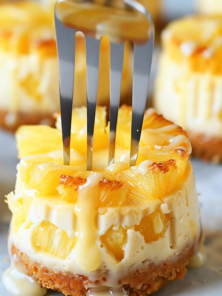 Mini Pineapple Upside-Down Cheesecakes Recipe