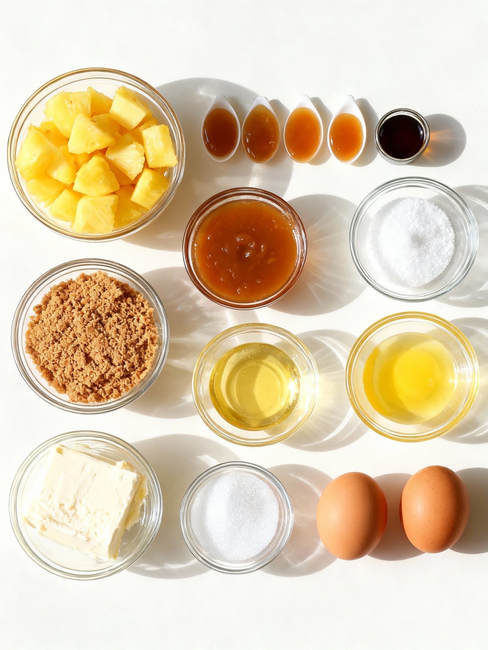 Mini Pineapple Upside-Down Cheesecakes ingredients