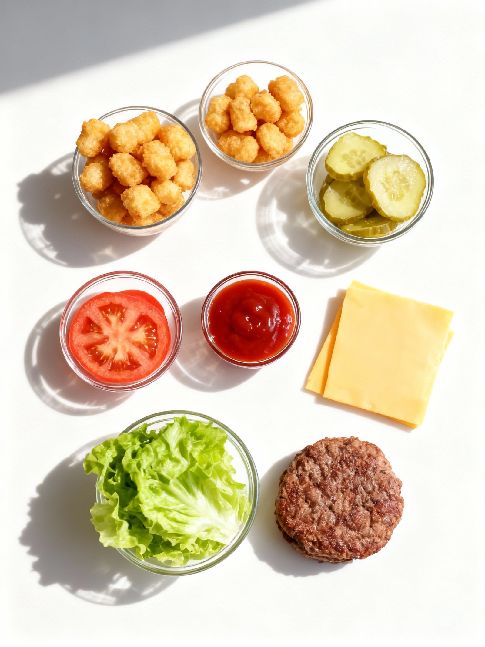 Mini Tater Tot Cheeseburgers ingredients