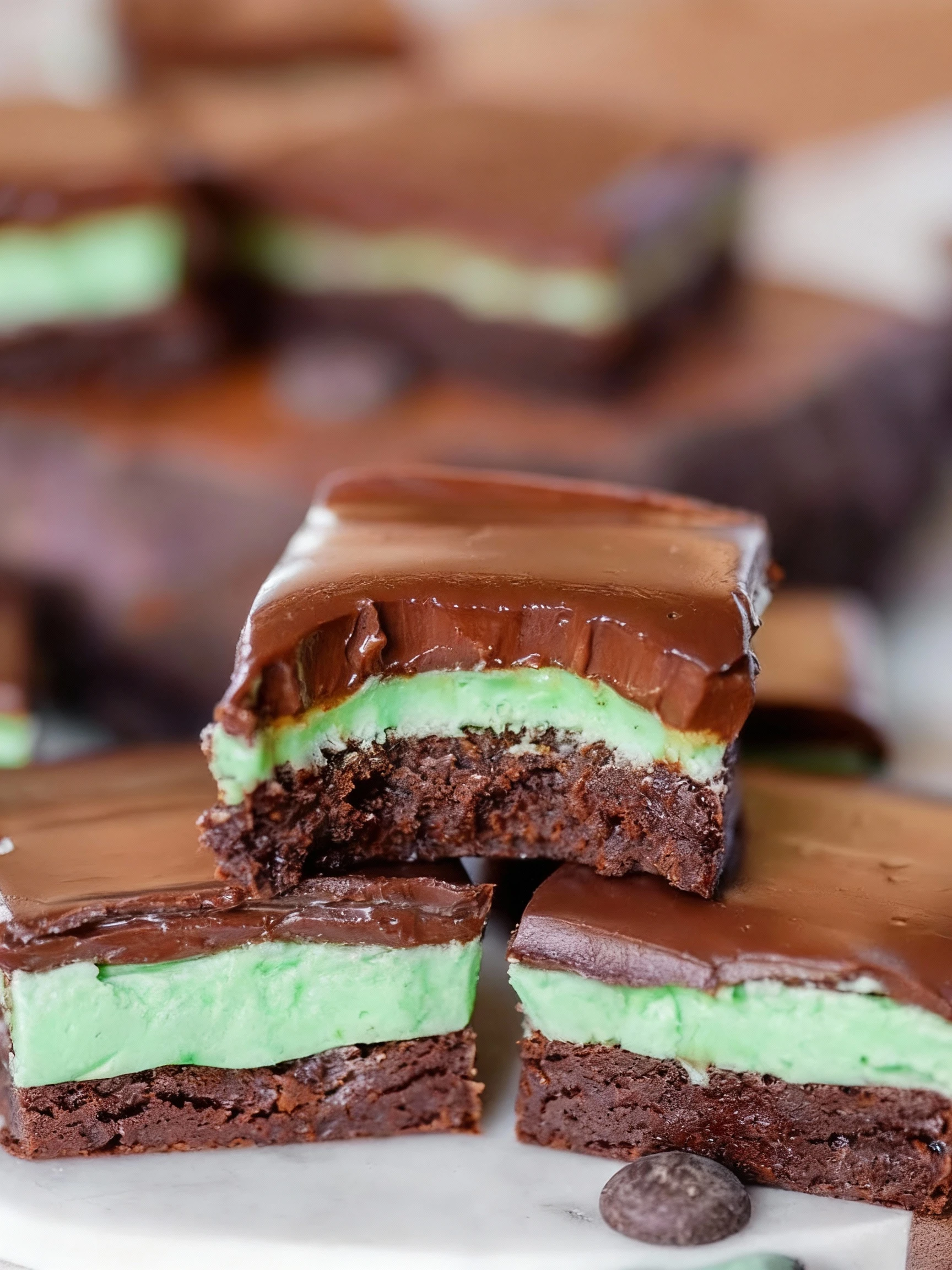These Mint Brownies are pure decadence finished