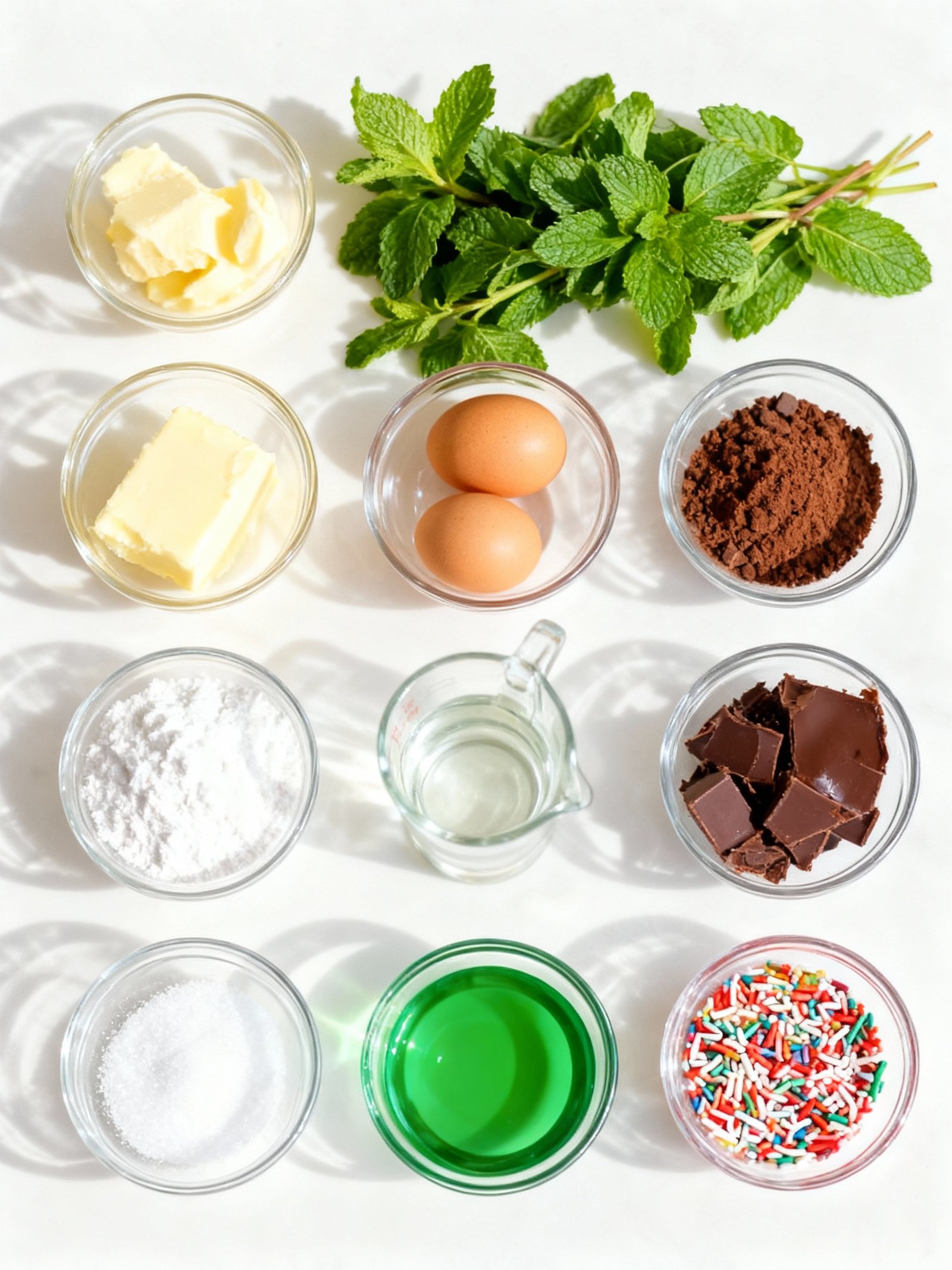 These Mint Brownies are pure decadence ingredients