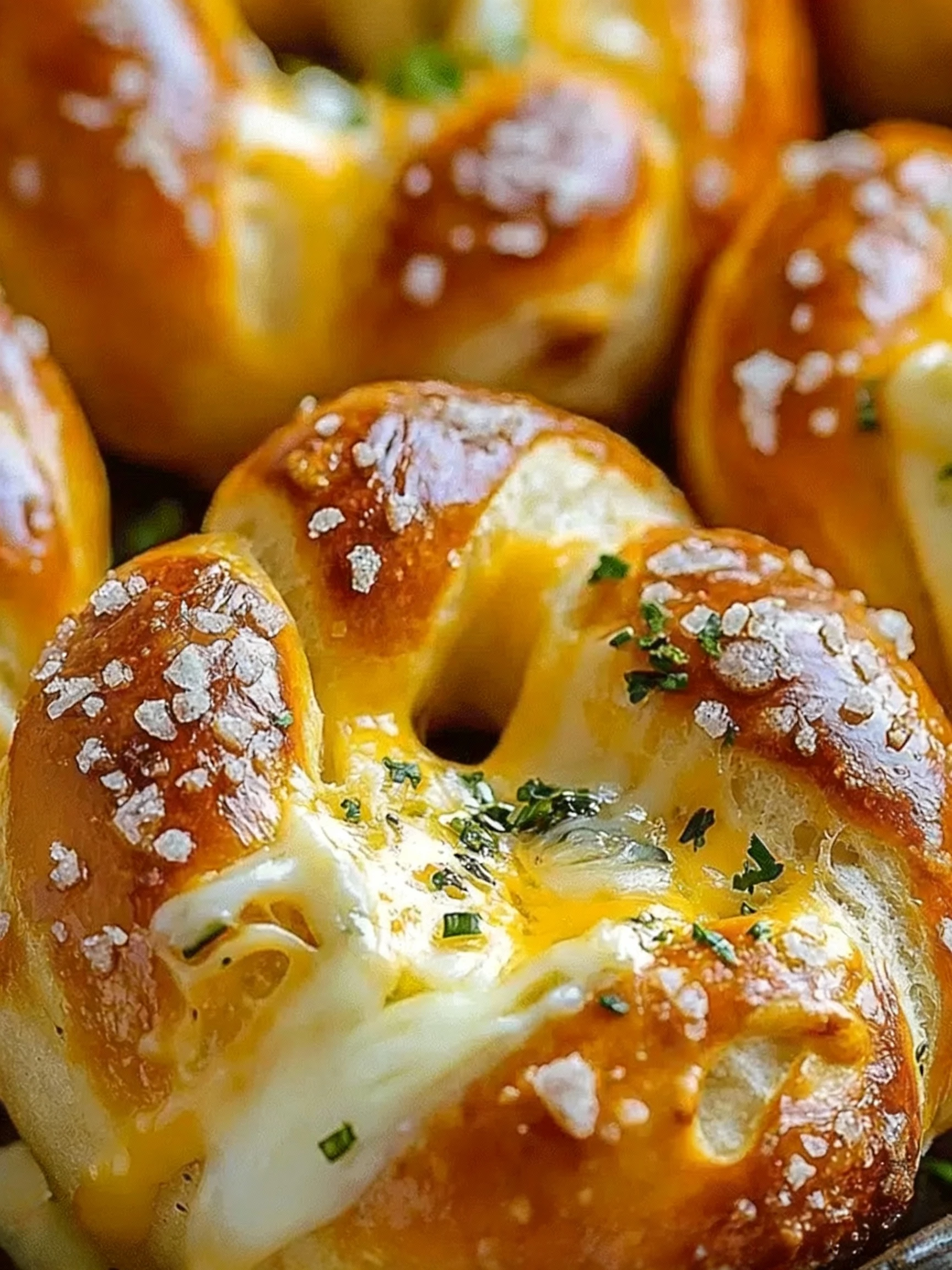Mozzarella Stuffed Soft Pretzels finished