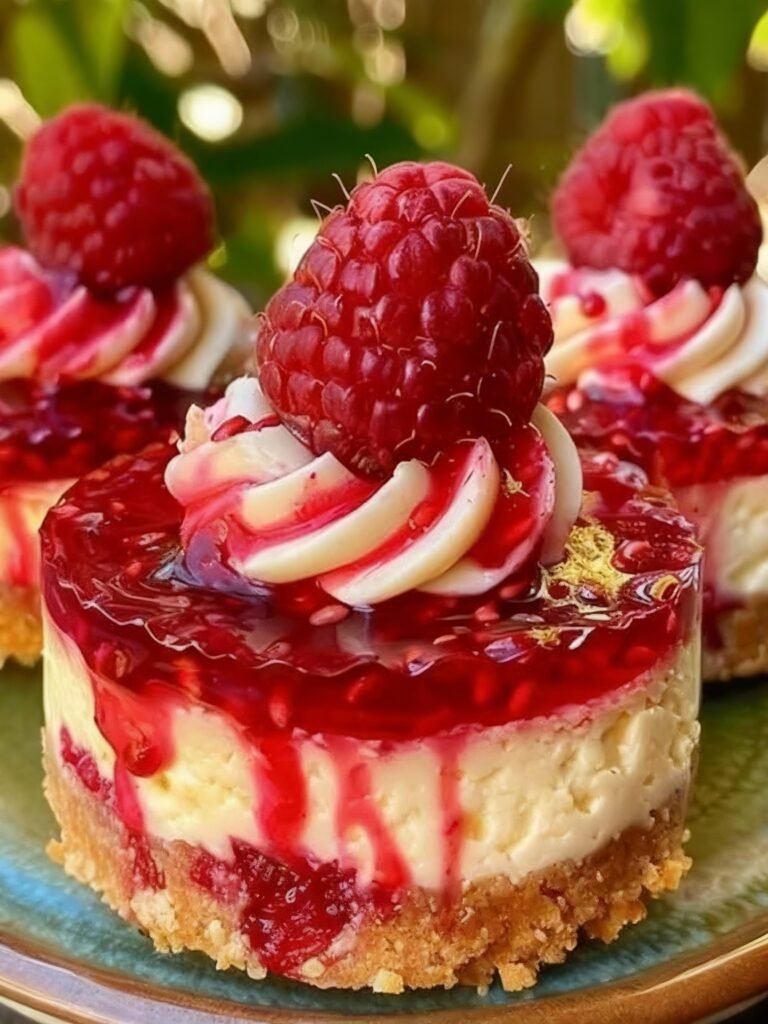 No Bake Mini Lemon Raspberry Cheesecakes Easy