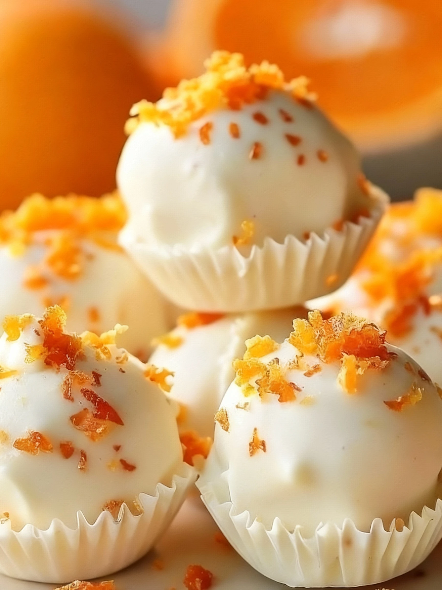 No-Bake Orange Creamsicle Truffles finished