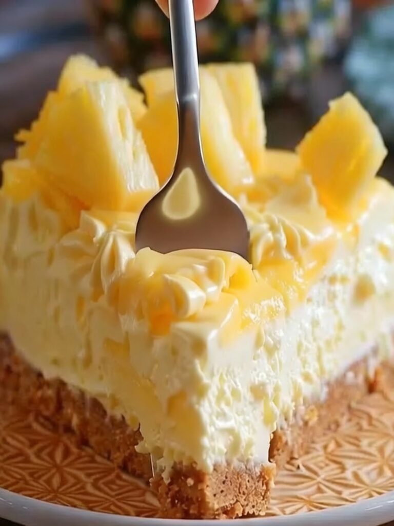 No-Bake Pineapple Heaven Cheesecake Dessert Recipe