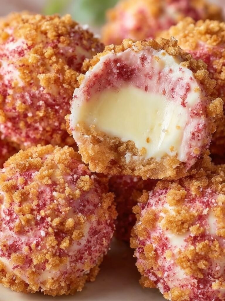 5 Ingredient Strawberry Cheesecake Truffles Recipe