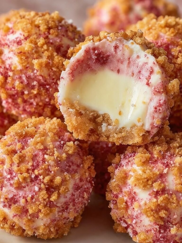 No-Bake Strawberry Cheesecake Truffles Recipe