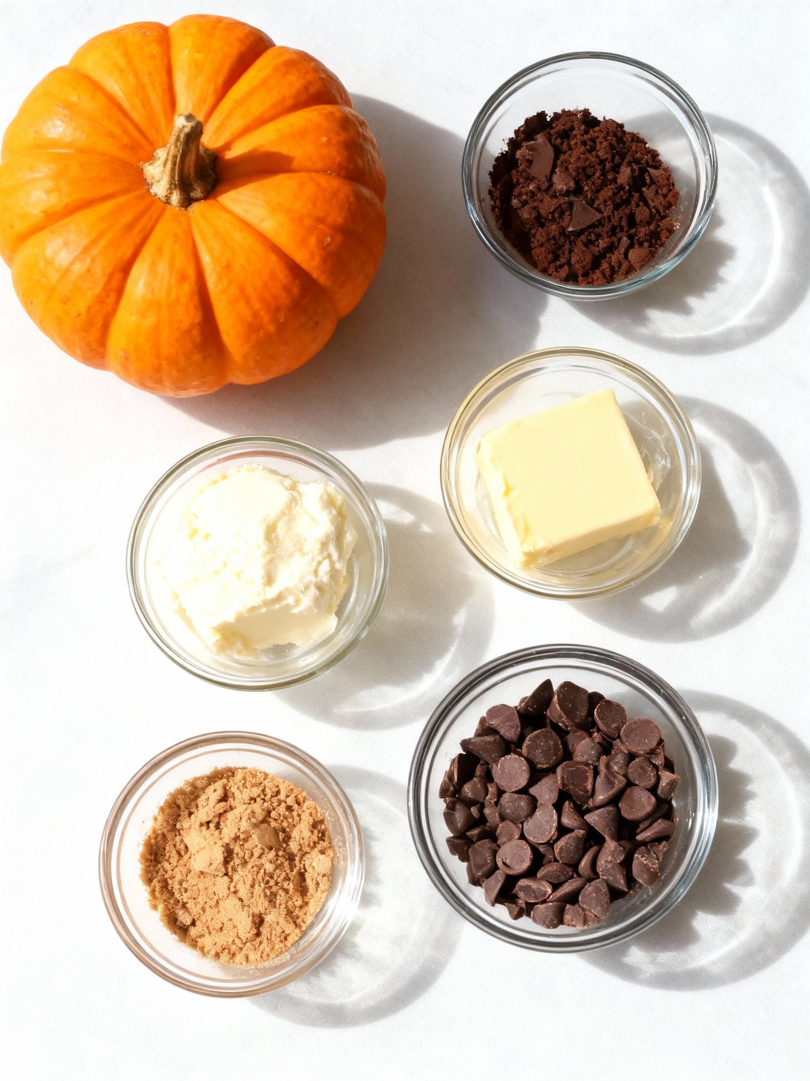 Pumpkin + chocolate + cheesecake = the ultimate fall combo! These Pumpkin Chocolate Chip Muffins with Cream Chees ingredients