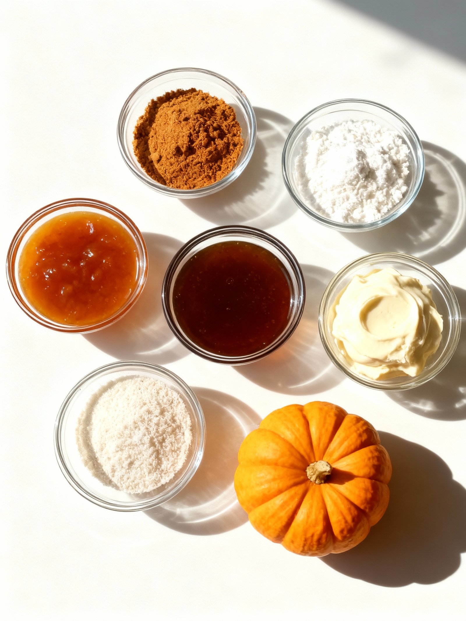 Pumpkin Spice Gooey Cake with Cream Cheese Frosting ingredients