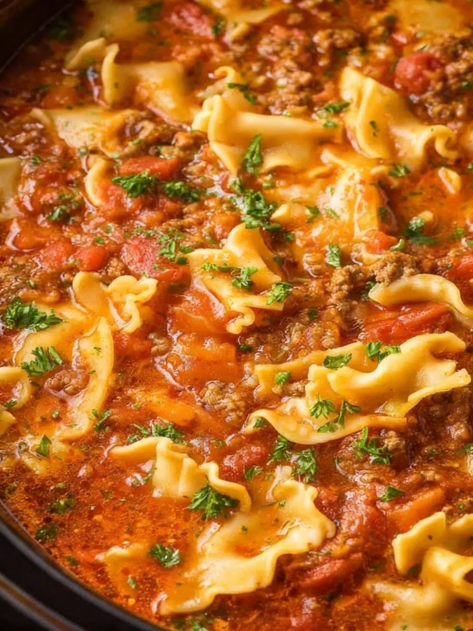 Slow Cooker Lasagna Soup Recipe