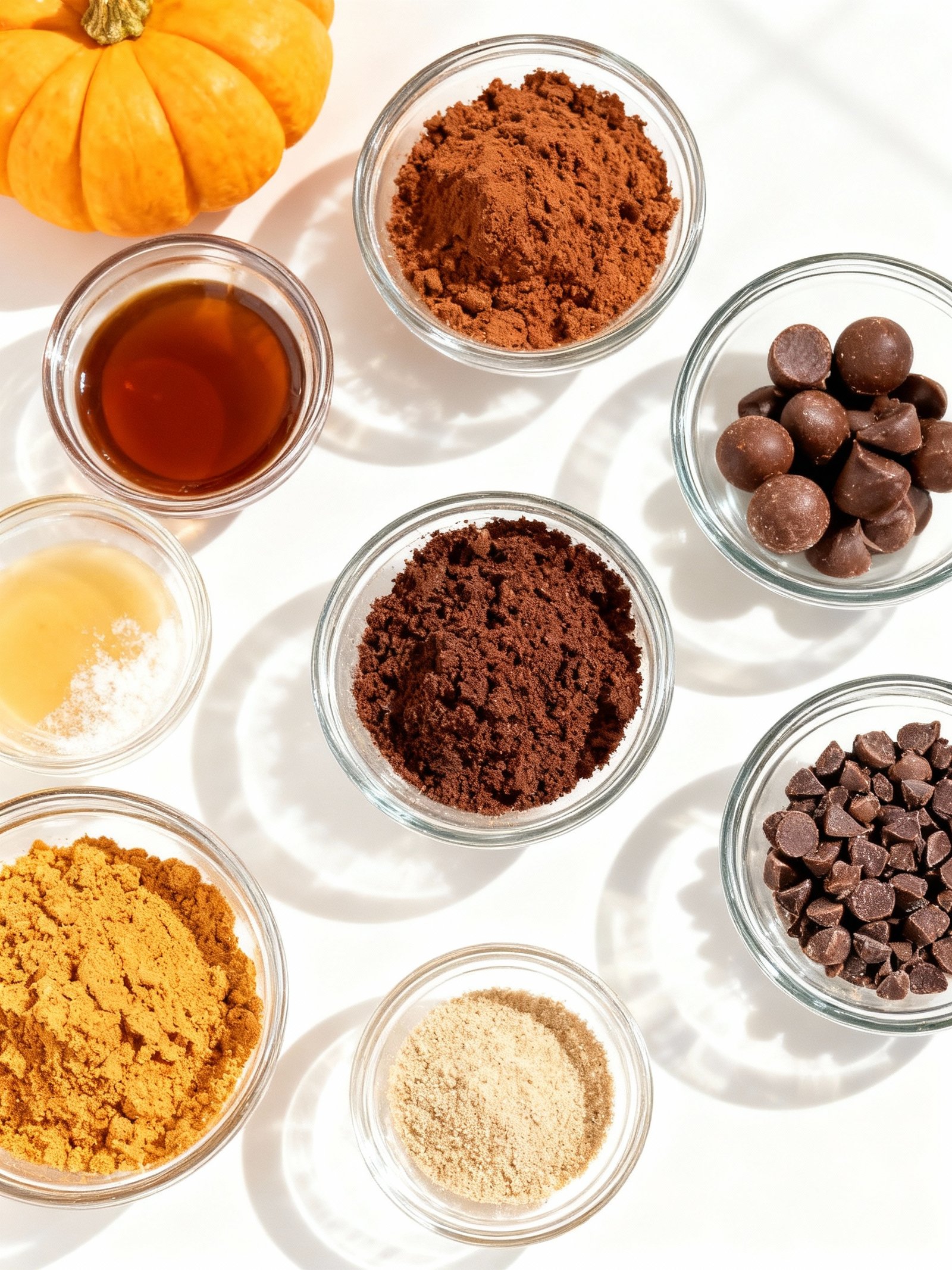 Sparkling Pumpkin Spice Chocolate Truffles ingredients