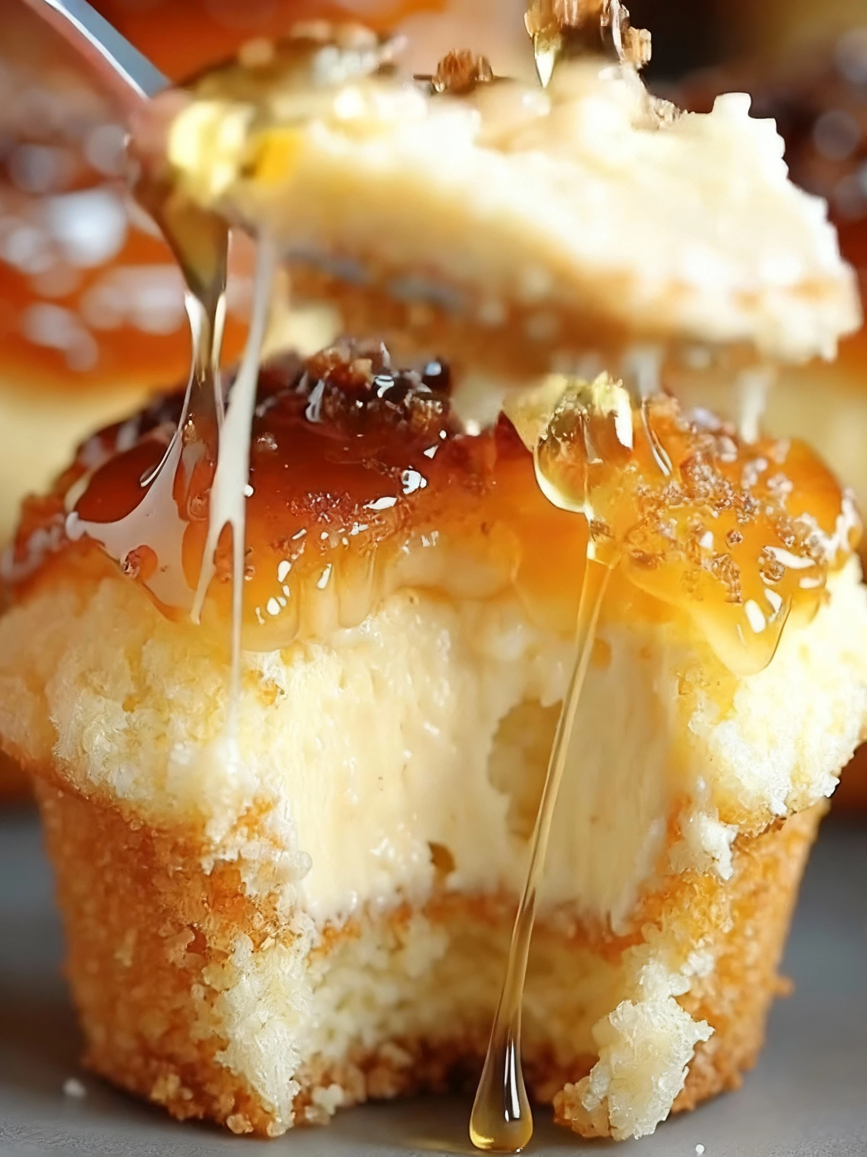 Vanilla Bean Creme Brulee Cheesecake Cupcakes finished